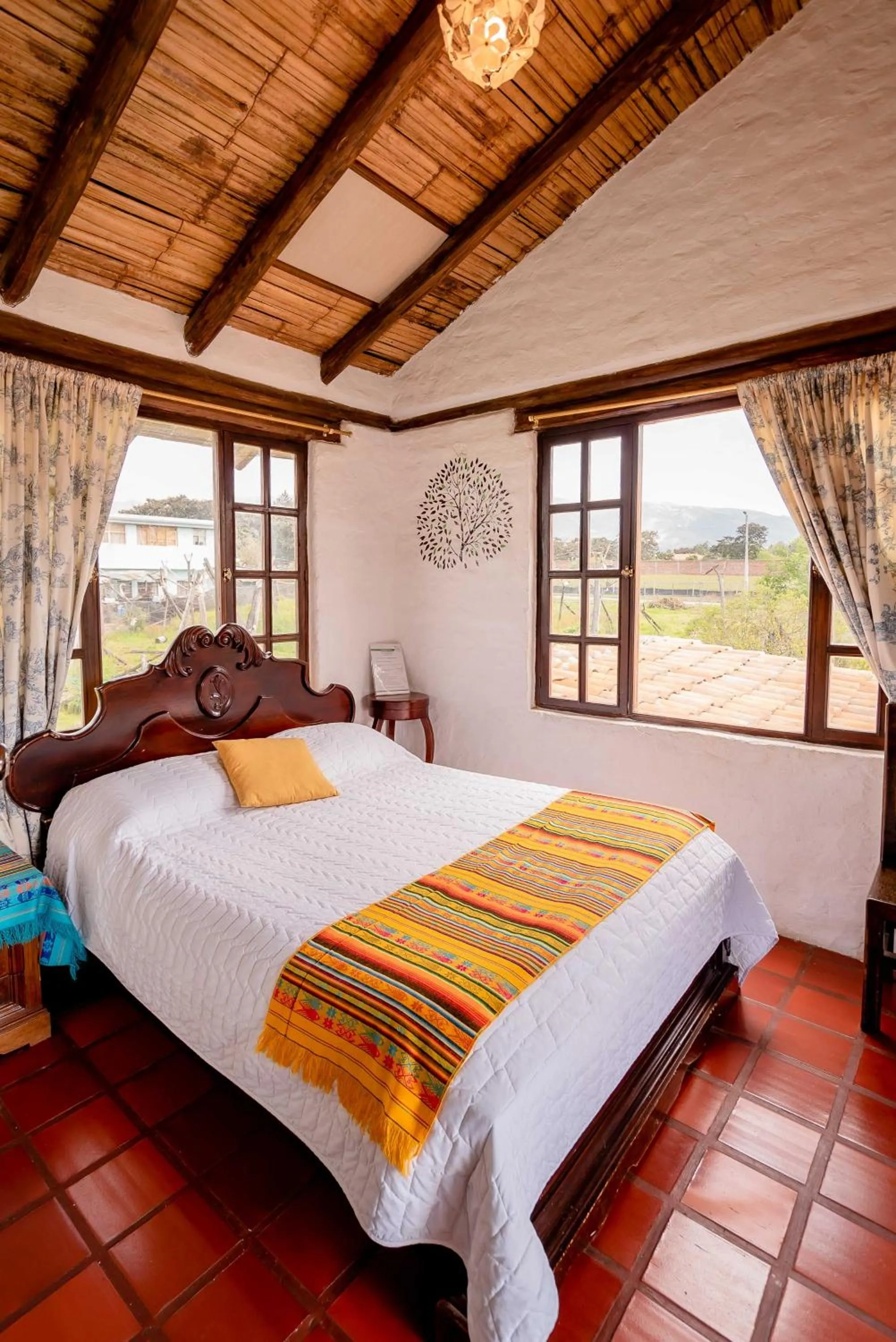 Bed in Hostería Colibri Aeropuerto