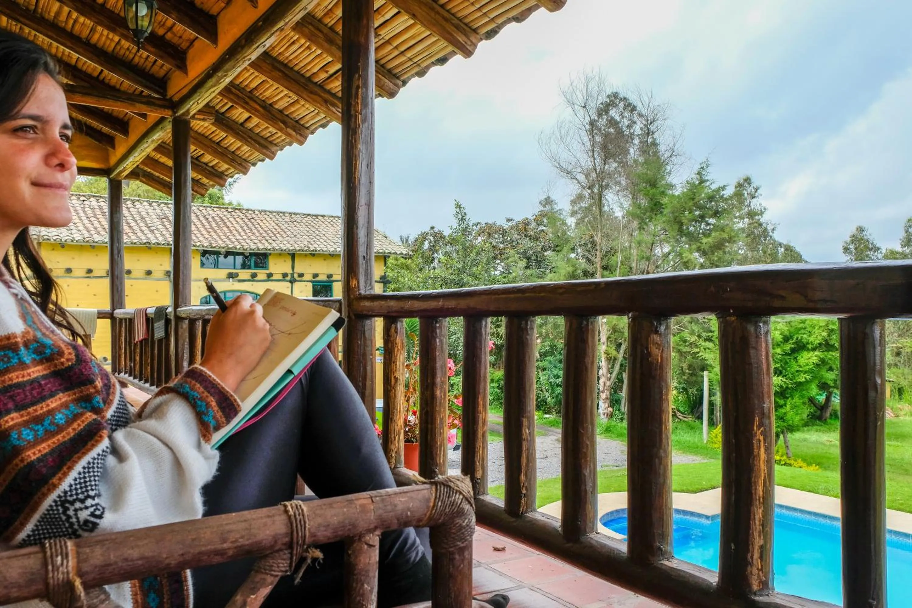 Balcony/Terrace in Hostería Colibri Aeropuerto