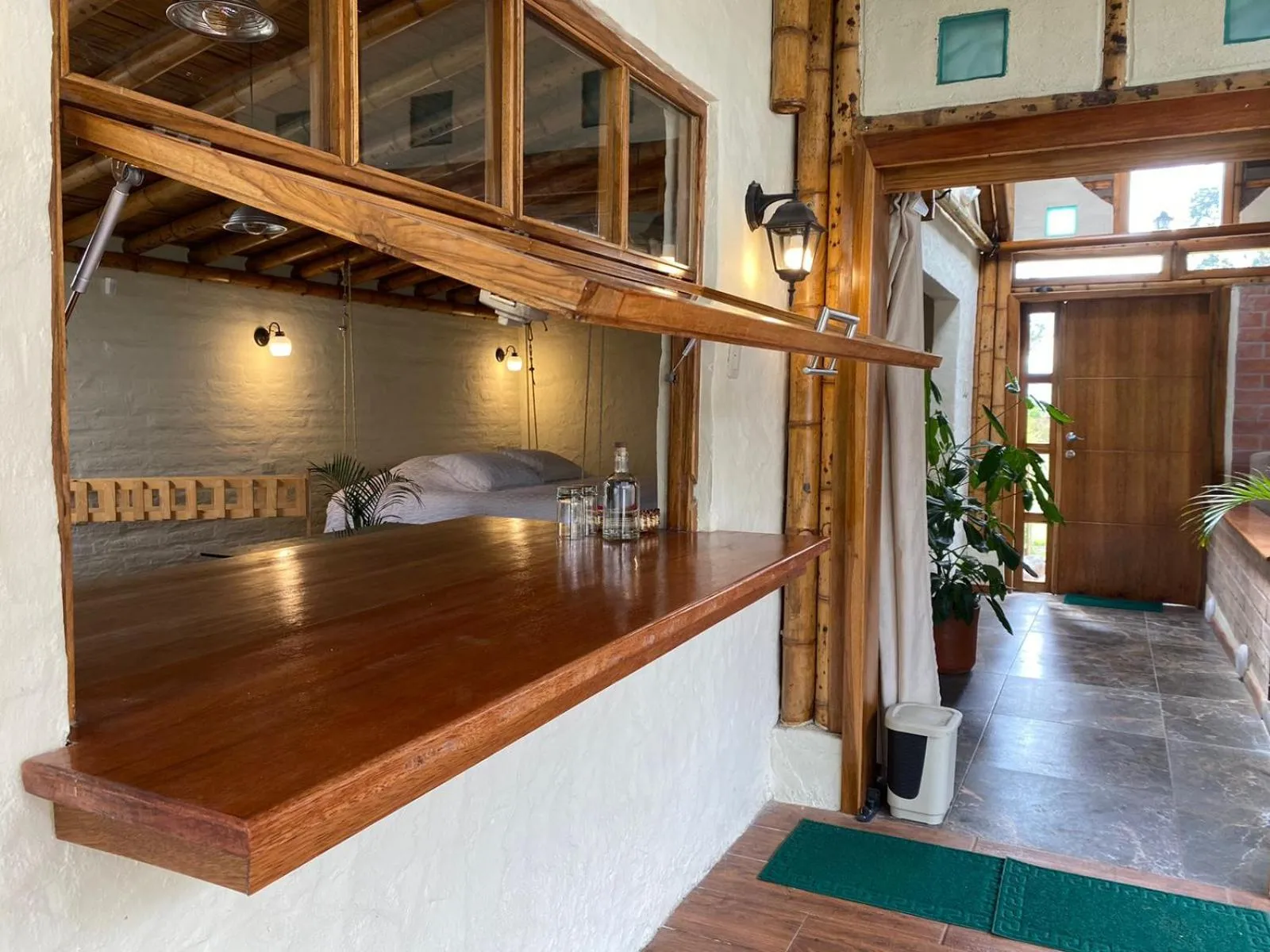 Bed in Hostería Colibri Aeropuerto