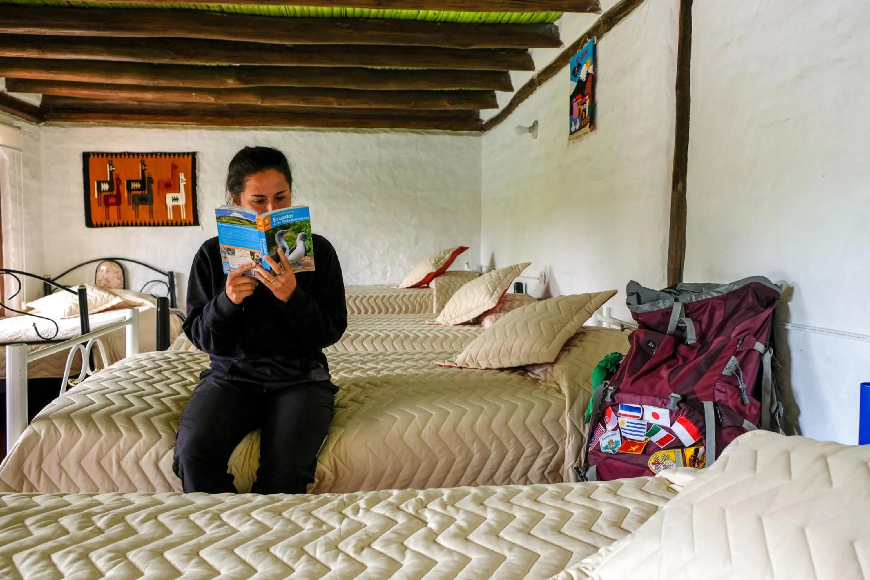 Staff, Bed in Hostería Colibri Aeropuerto