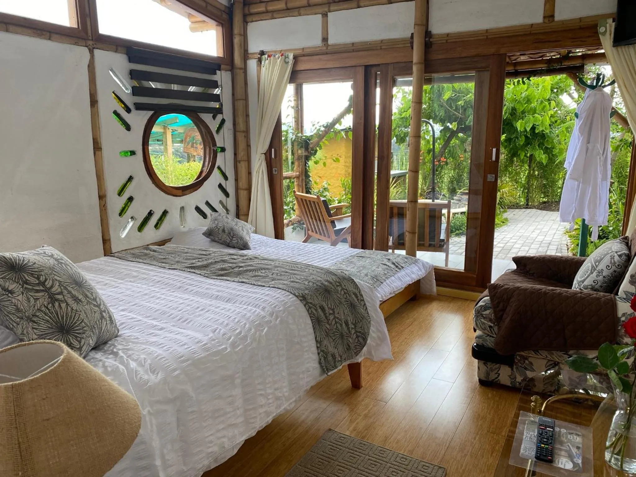 Bed in Hostería Colibri Aeropuerto