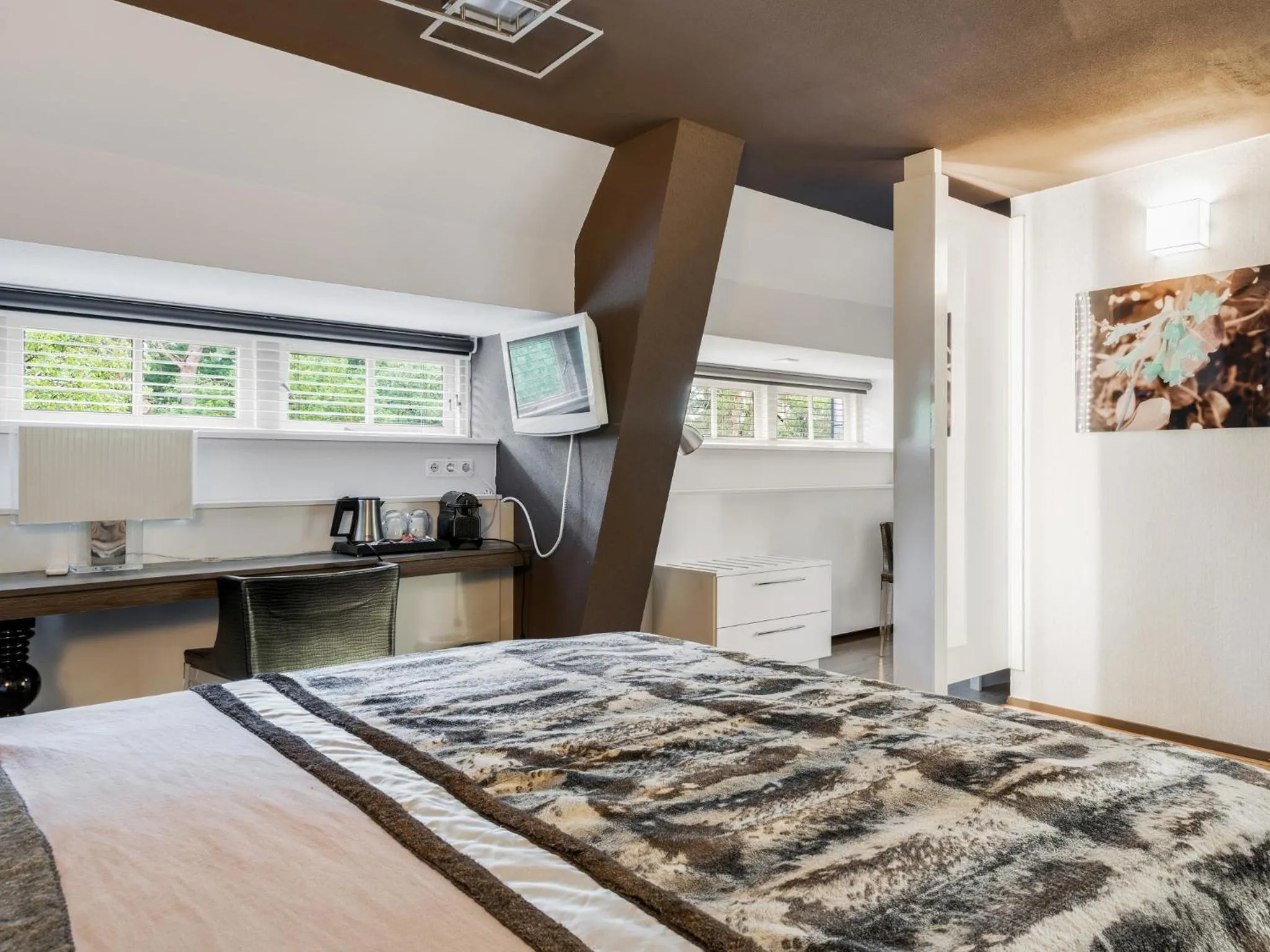 Bedroom, Bed in Hotel Woudschoten