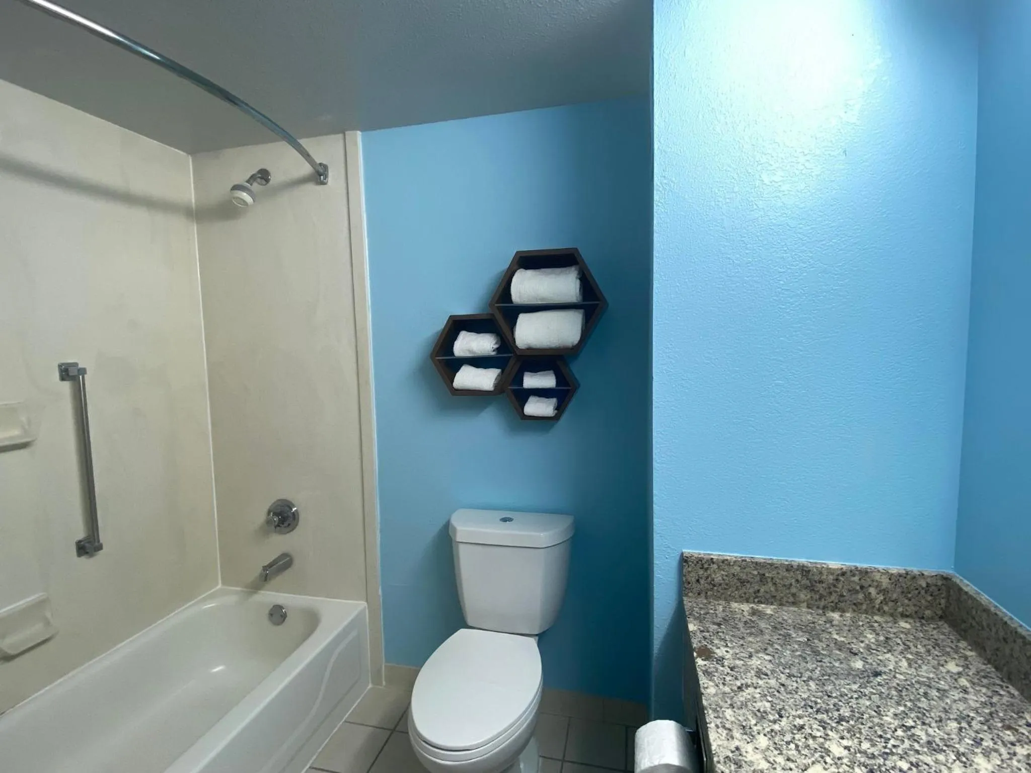 Bathroom in HomeTowne Studios by Red Roof Prattville