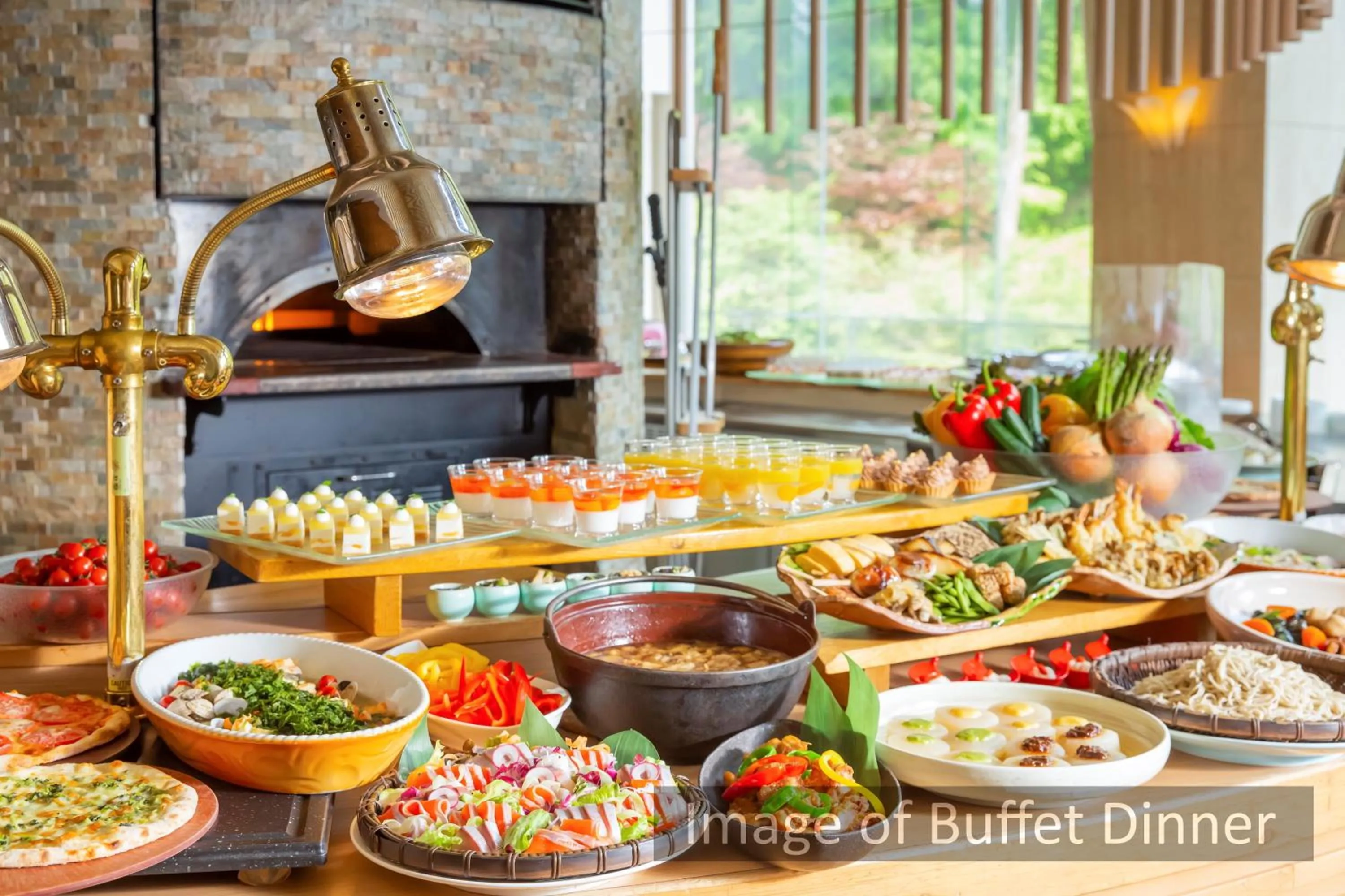 Buffet breakfast in Tateshina Grand Hotel Takinoyu