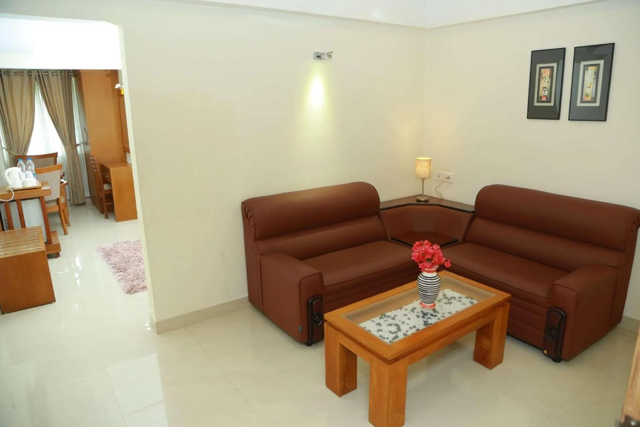 Seating area in Vishnu Inn