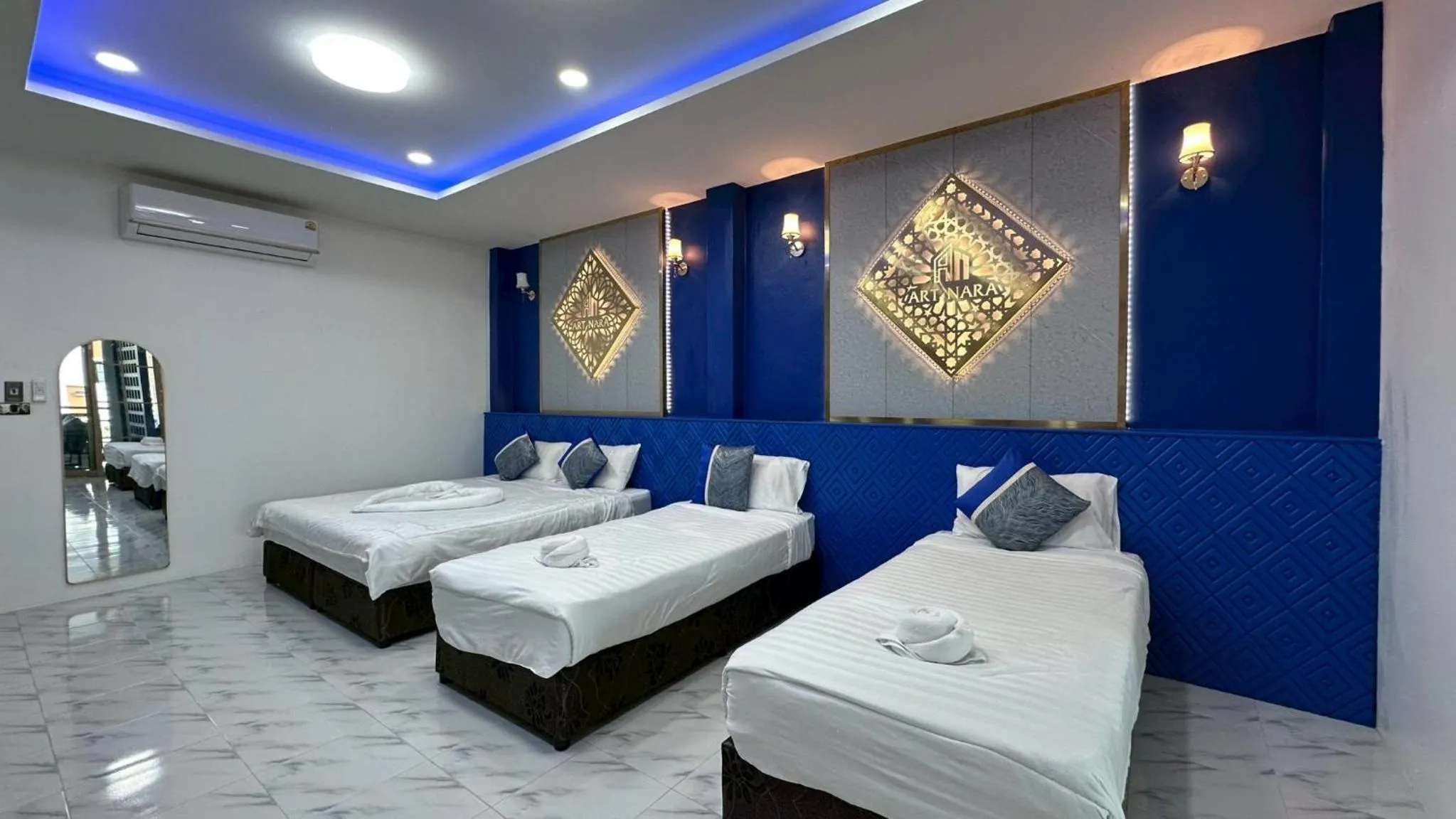 Bed in Art Nara Hotel อาร์ตนรารีสอร์ท