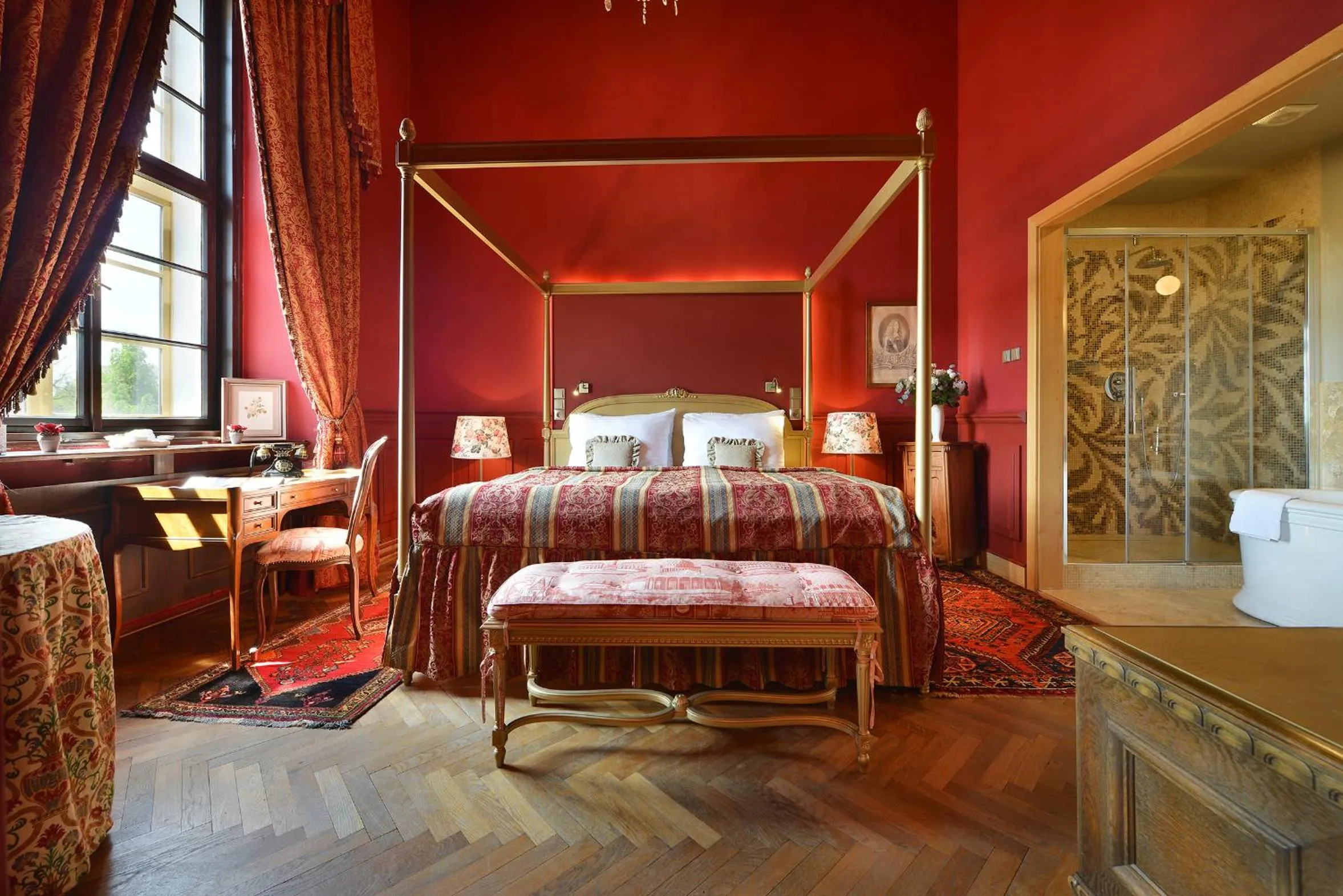 Bed in Chateau Loucen Garden Retreat