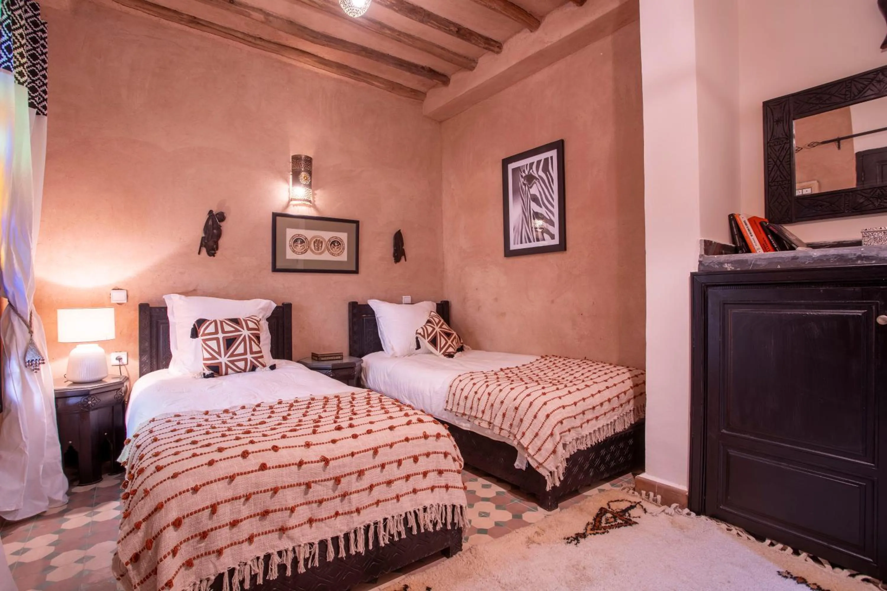 Twin Room with Pool View - single occupancy in Riad Tala