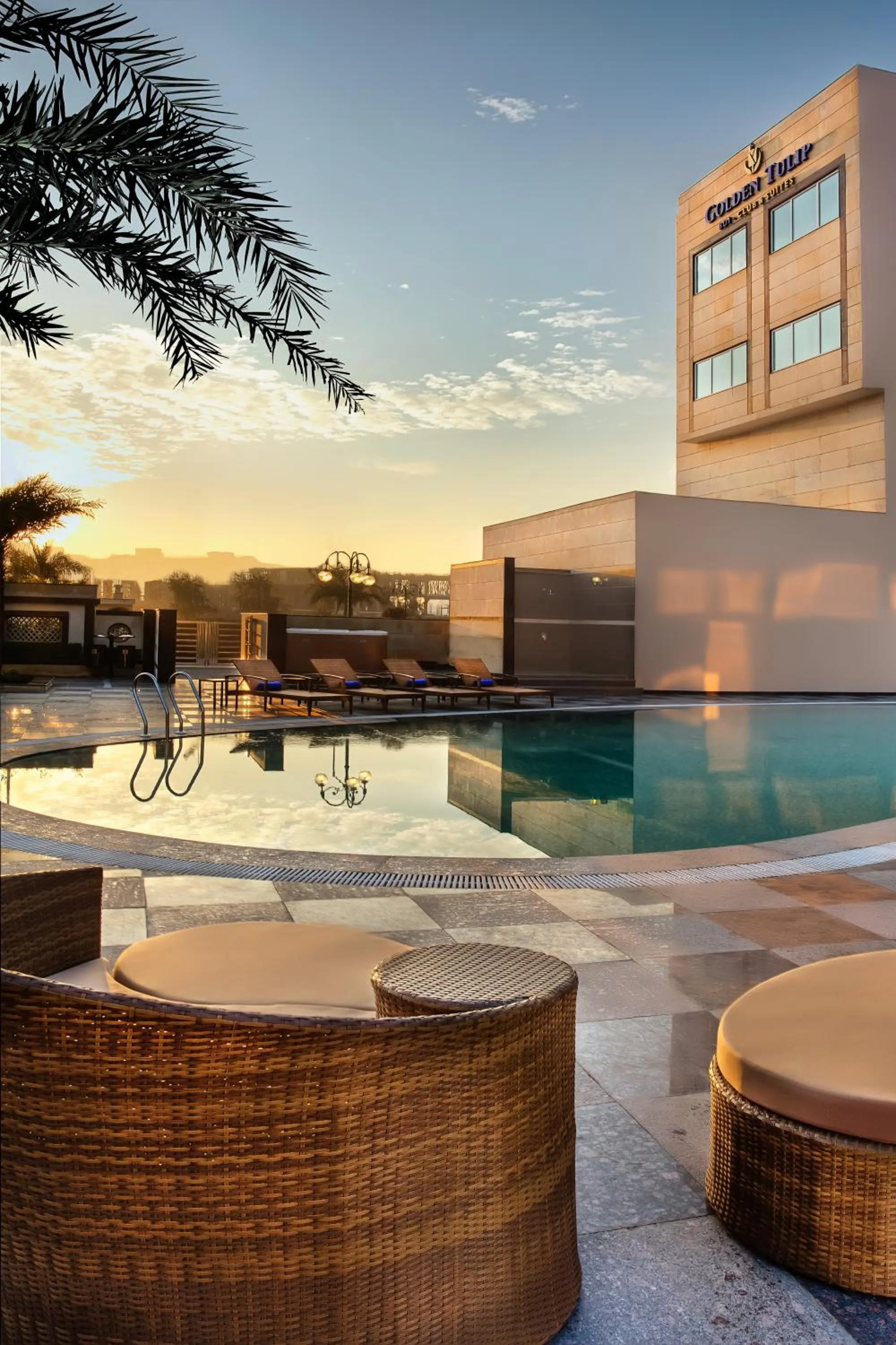 Swimming pool in Golden Tulip Bhiwadi