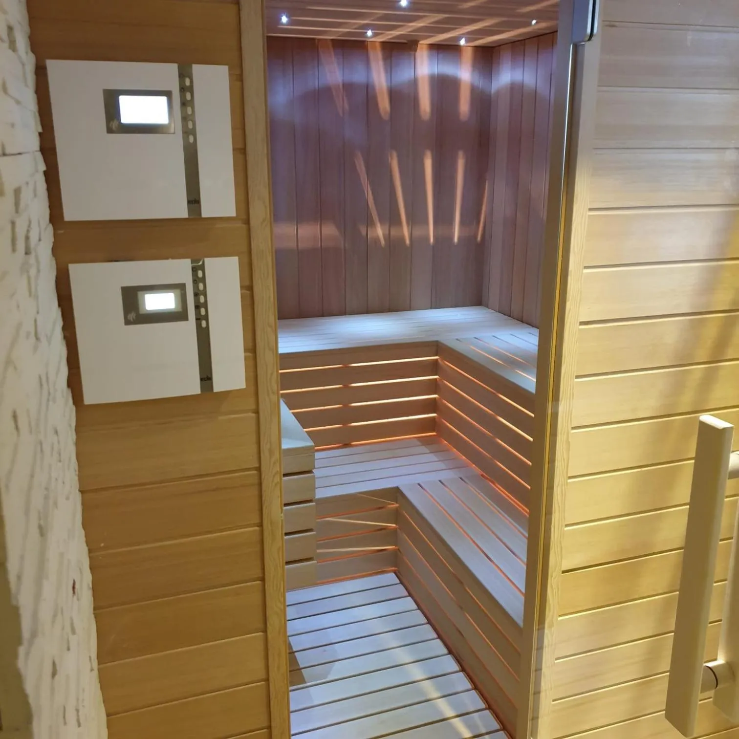 Sauna, Bed in Villa Biser Dunava