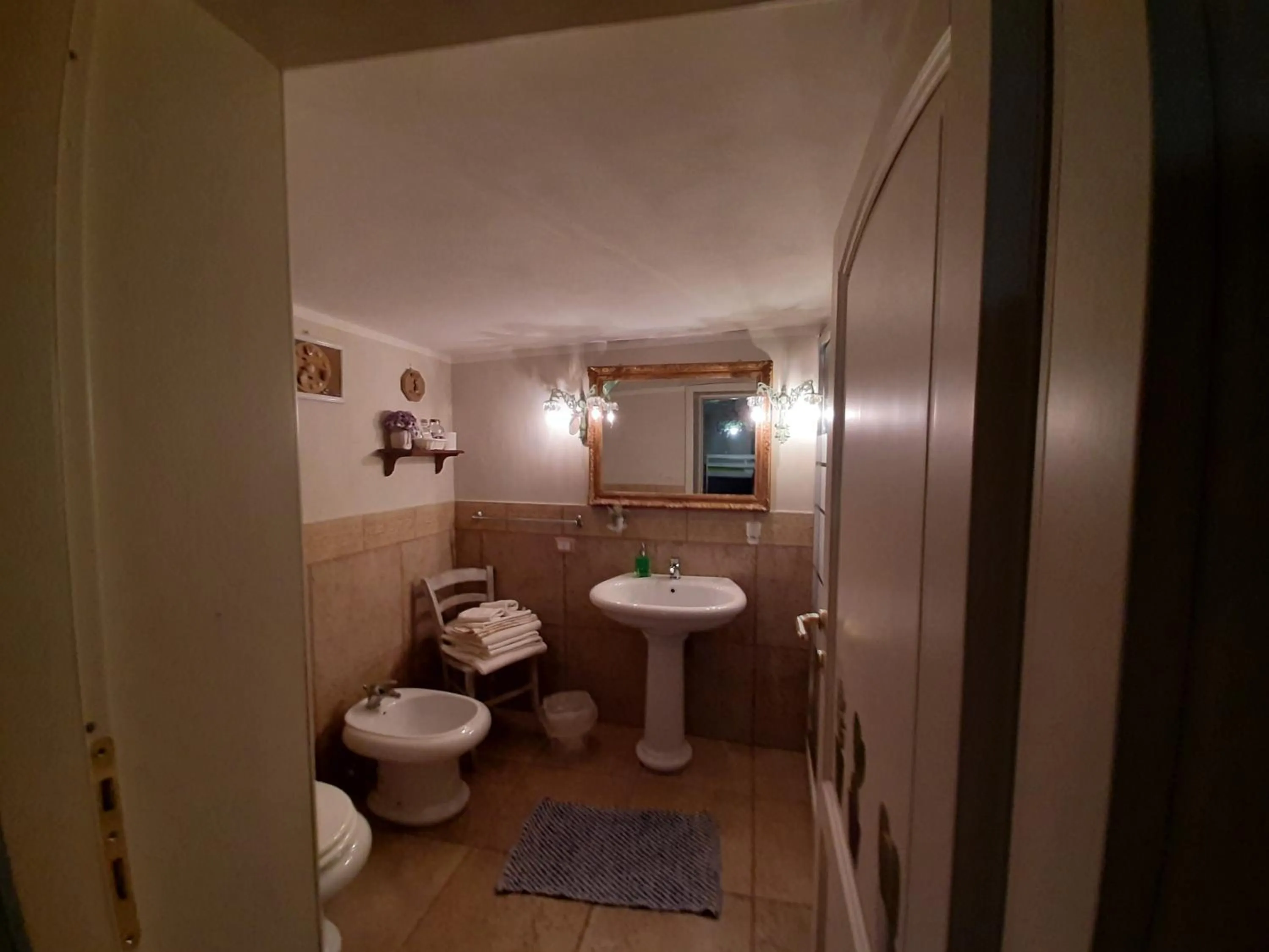 Bathroom in casa di campagna dal pozzo