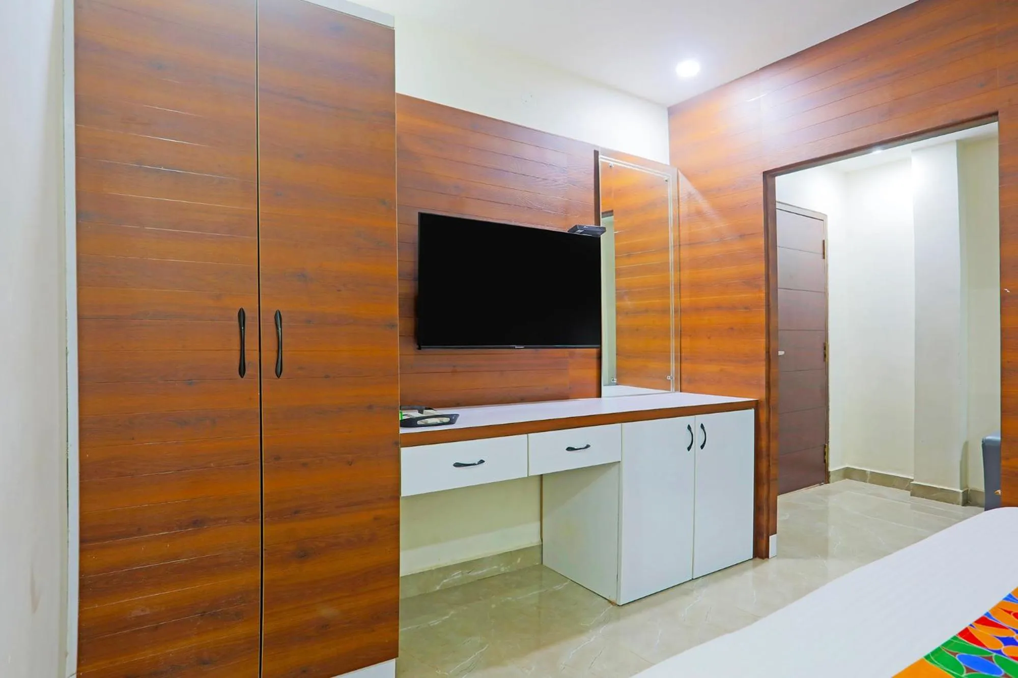 Bedroom, Bed in FabHotel RR Residency I - Nr Khammam Bus Stand