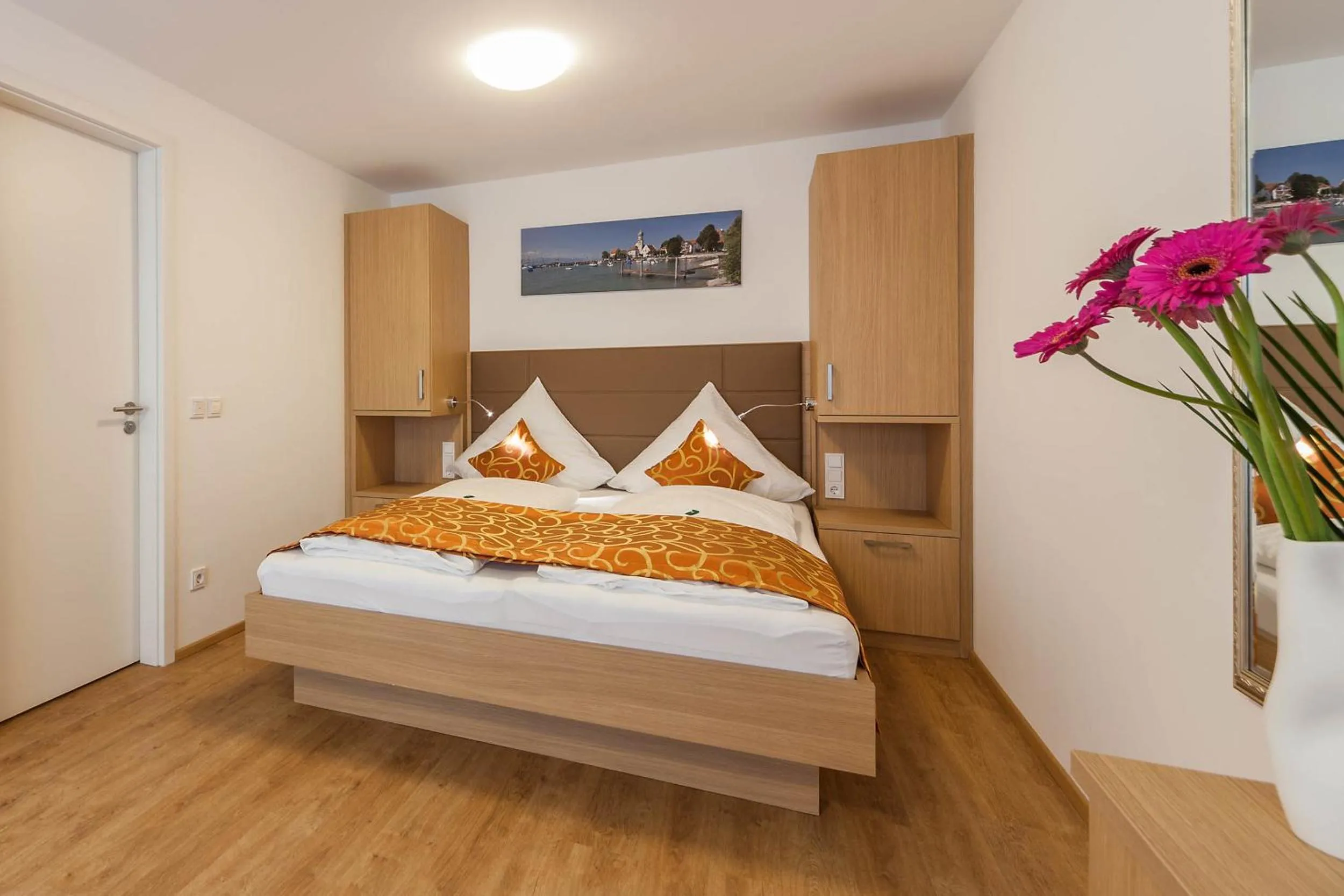 Decorative detail, Bed in Seehotel BelRiva