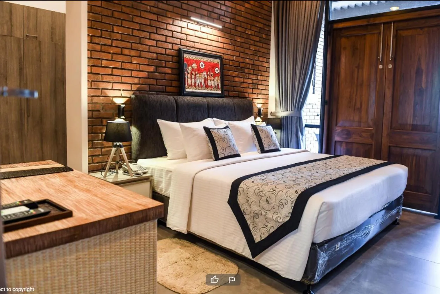 Bed in Abhaya Mandapa