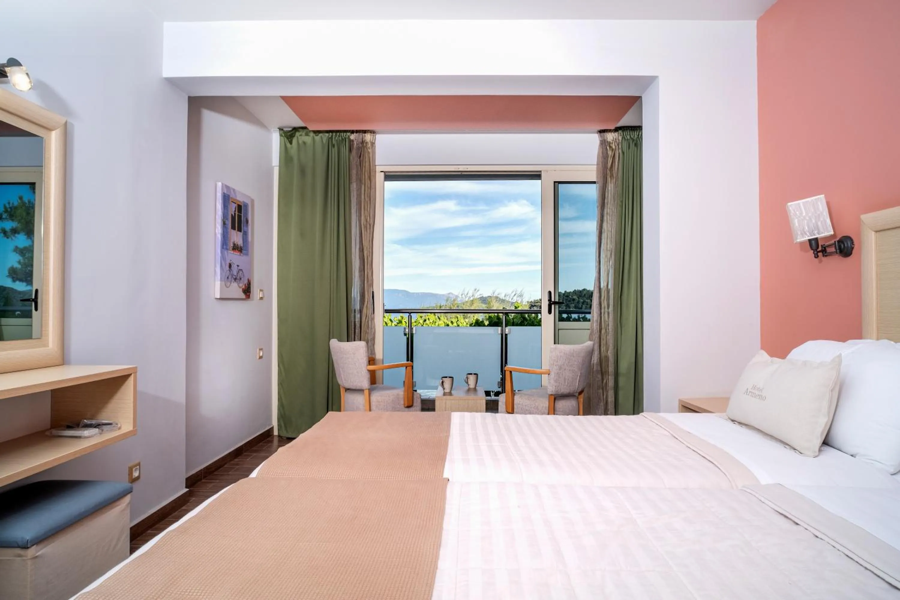 Bed in Armeno beach hotel