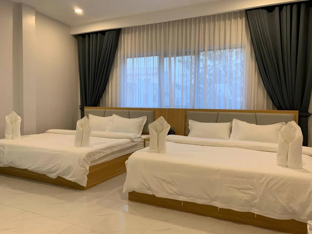 Bed in Nico’s Hotel and SkyBar