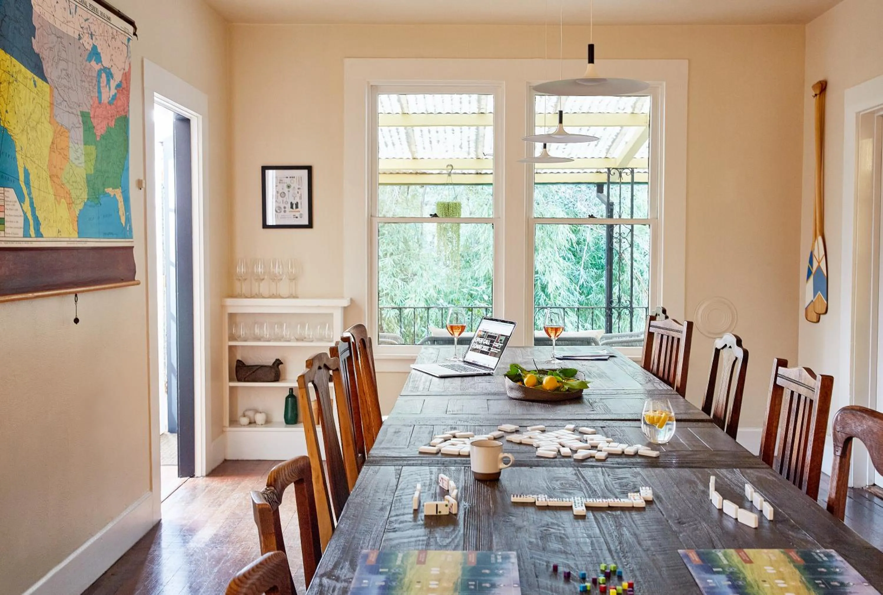 Dining area in Mine and Farm, The Inn at Guerneville, CA
