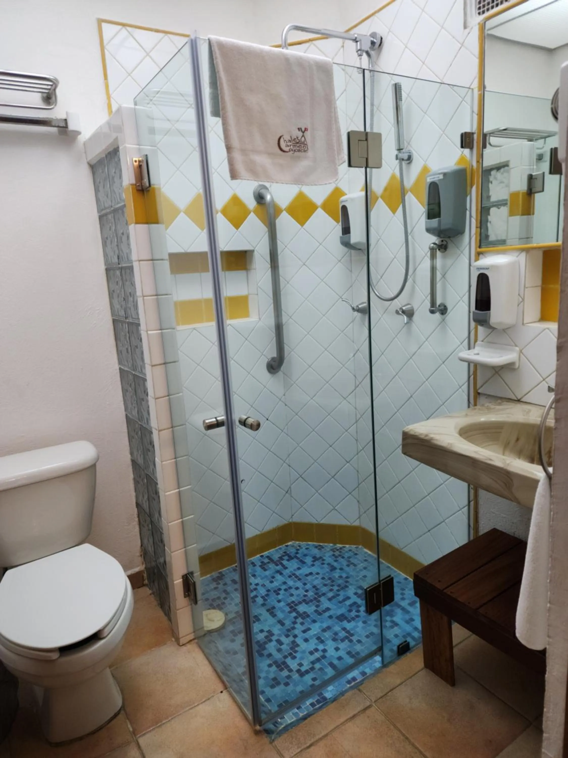 Bathroom in Chalet del Carmen, Coyoacán