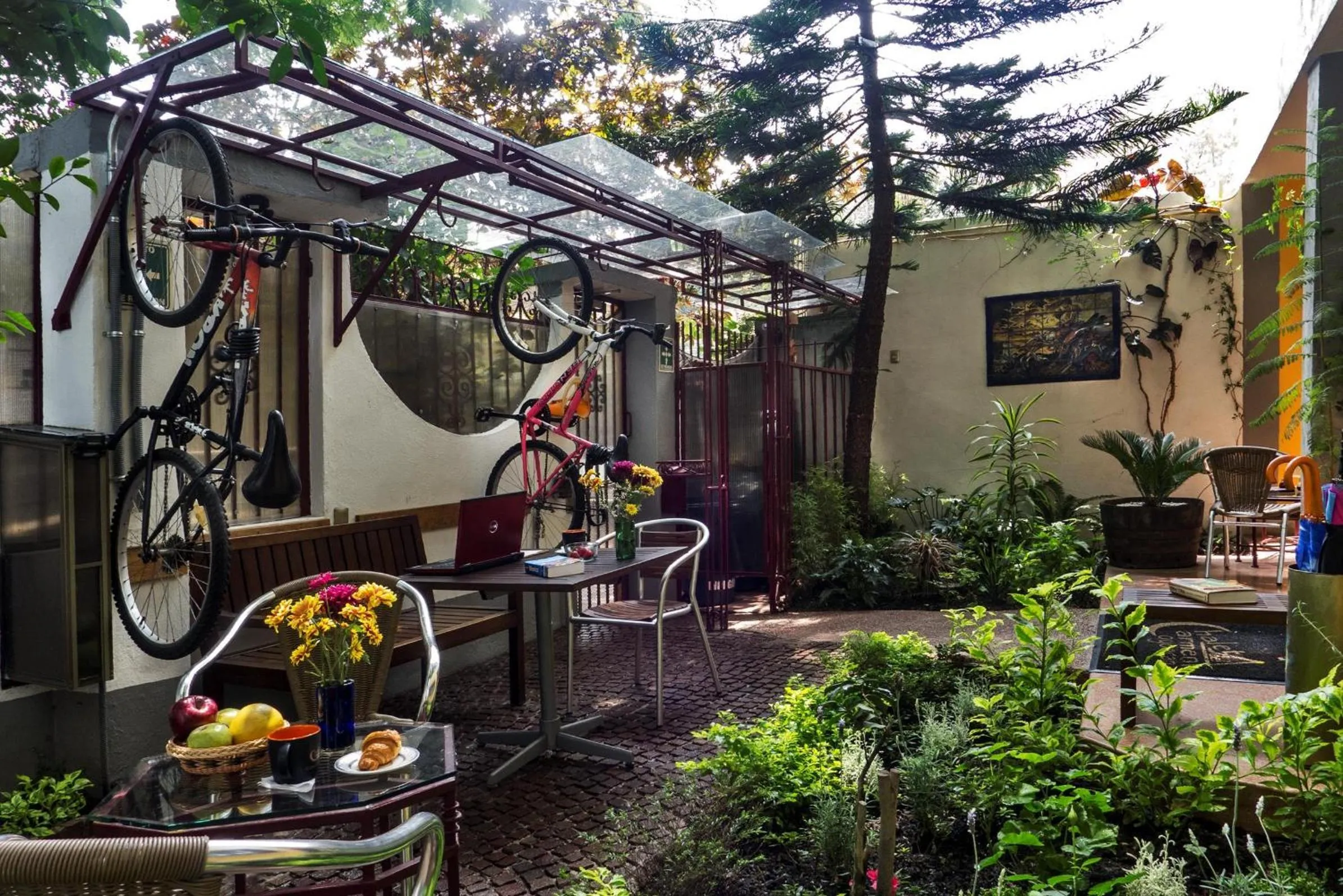 Patio in Chalet del Carmen, Coyoacán