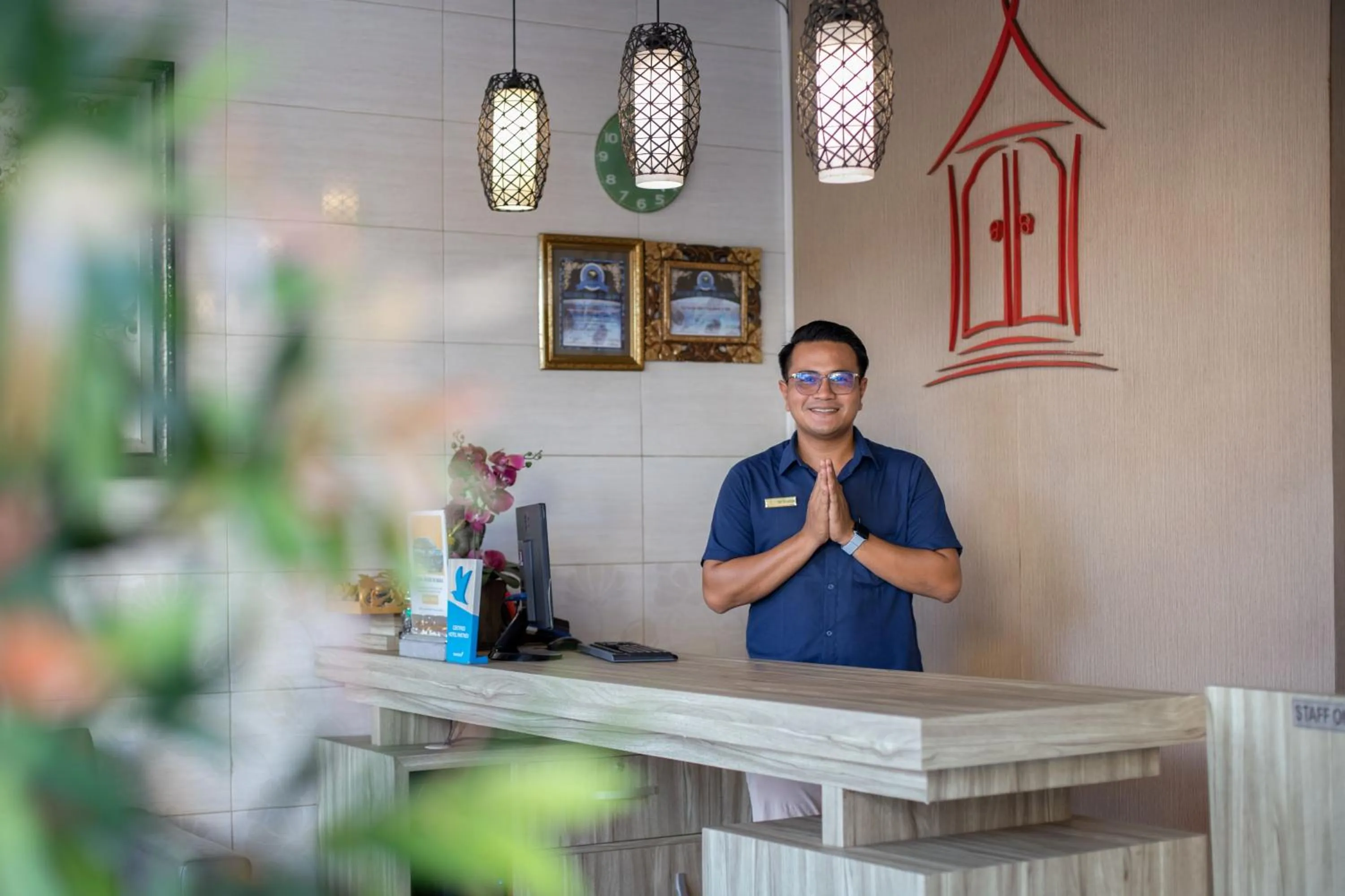 Lobby or reception in Angkul Angkul Beach Inn Kuta by Kamara
