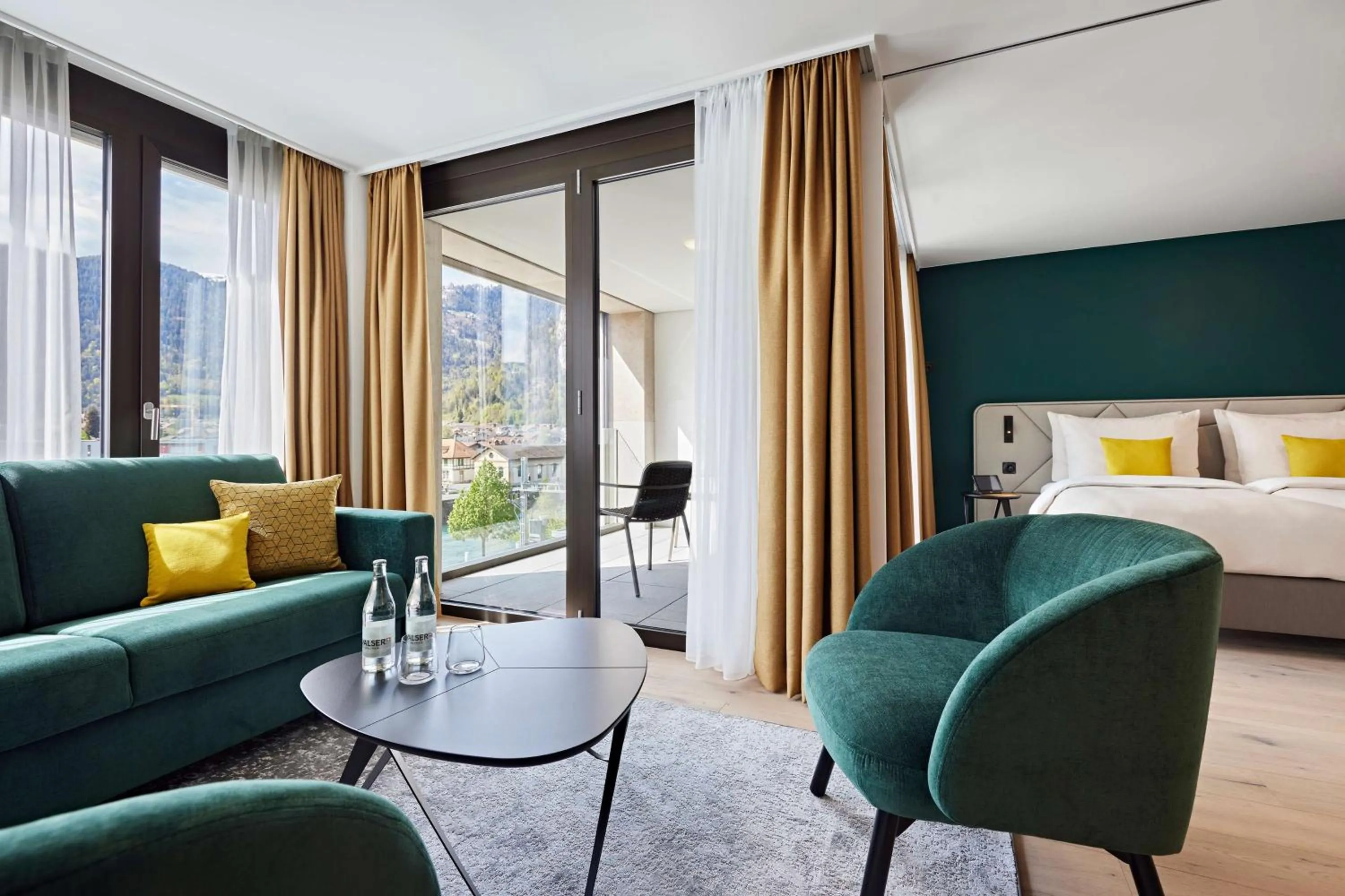 Photo of the whole room, Bed in Essential by Dorint Interlaken - New Opening