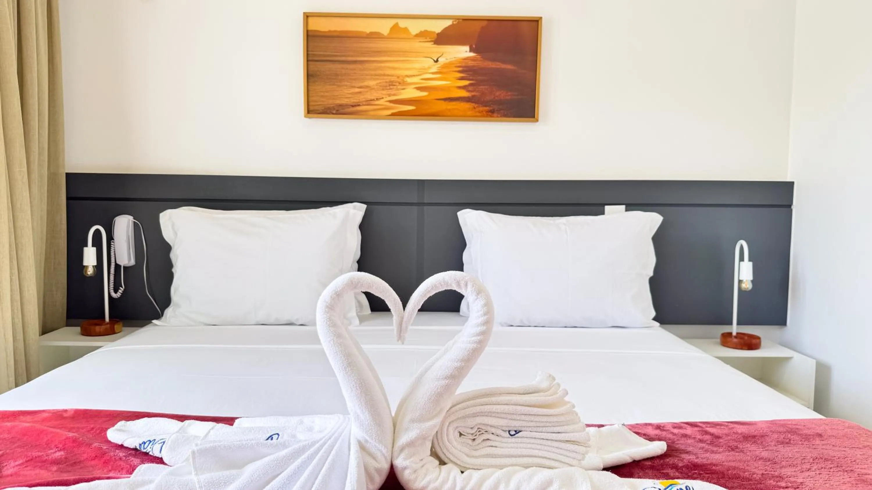 Bed in Pousada Diane