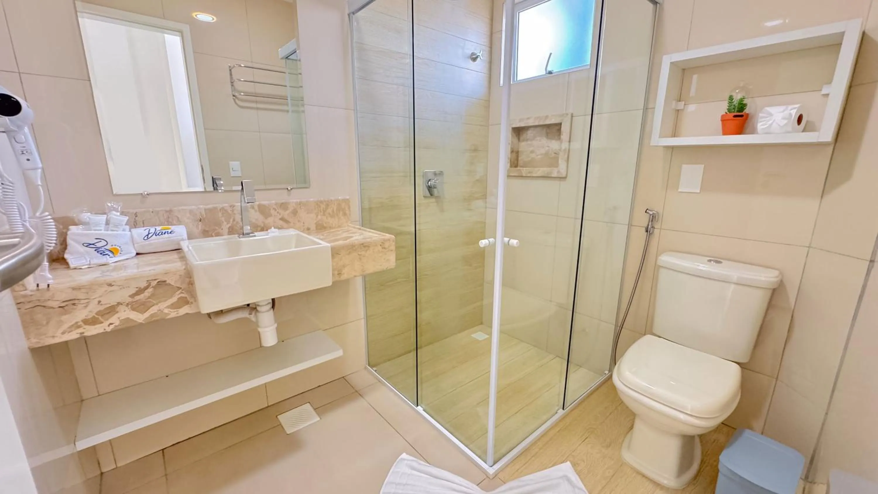 Shower in Pousada Diane