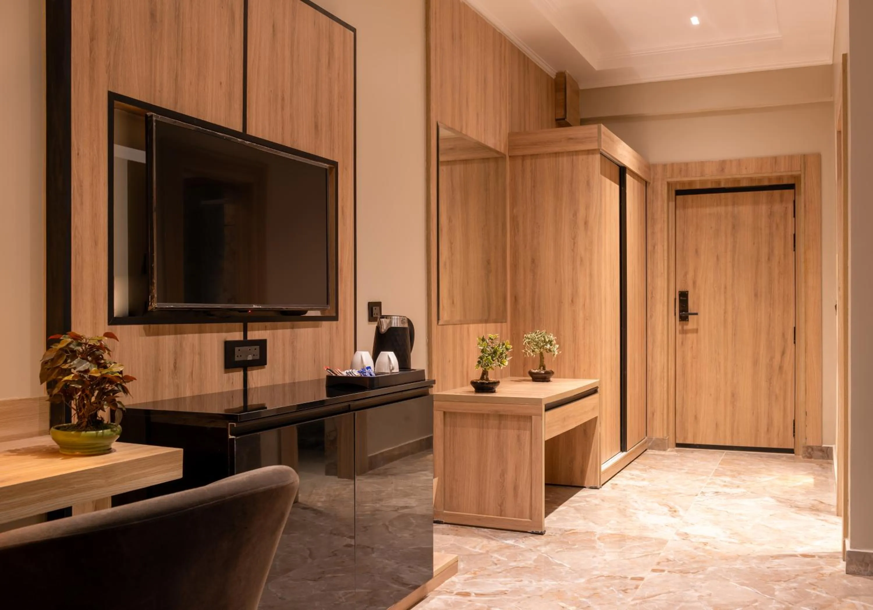 Living room in Alpine hotel and villas