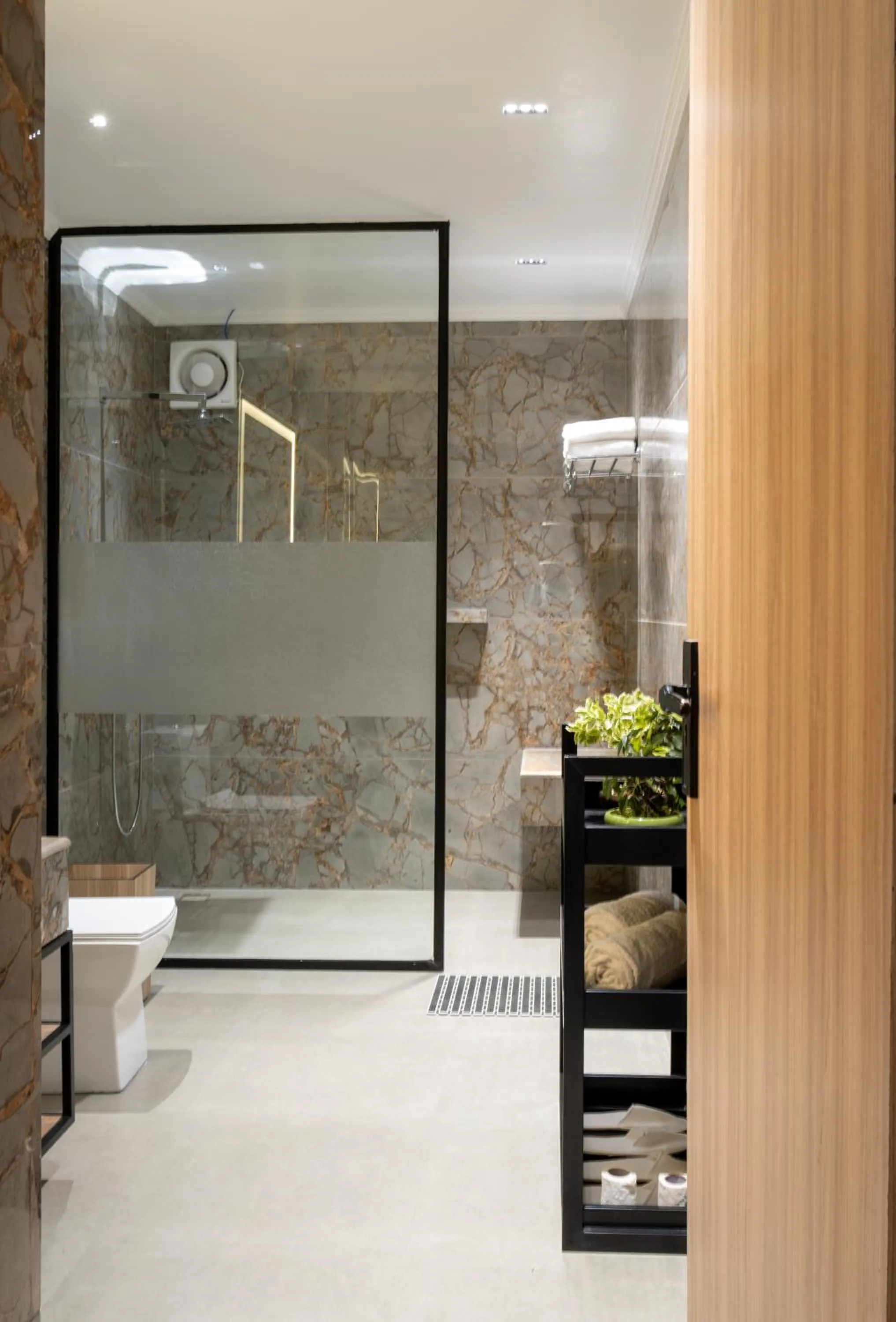 Shower in Alpine hotel and villas