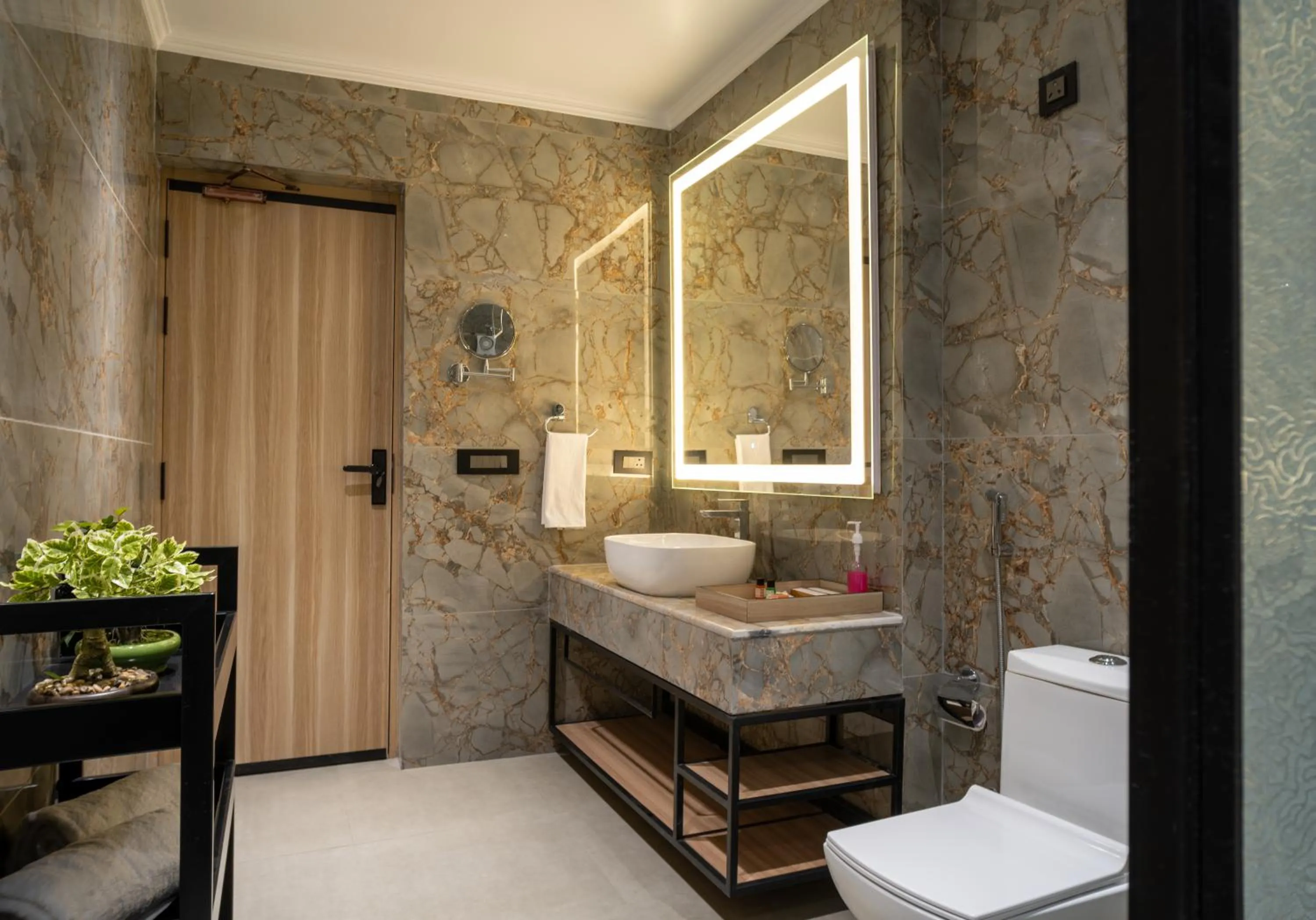 Toilet in Alpine hotel and villas