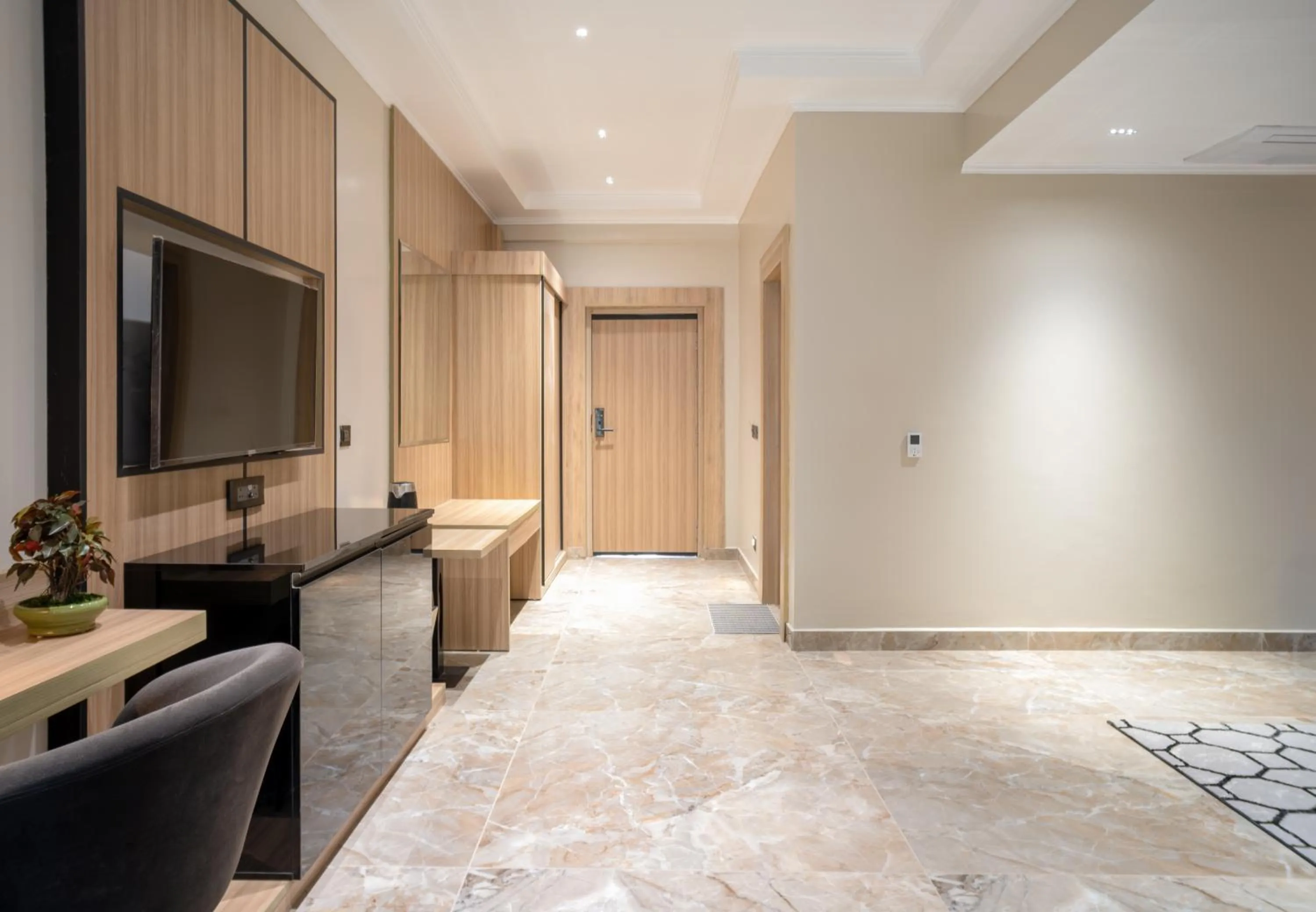 Living room in Alpine hotel and villas