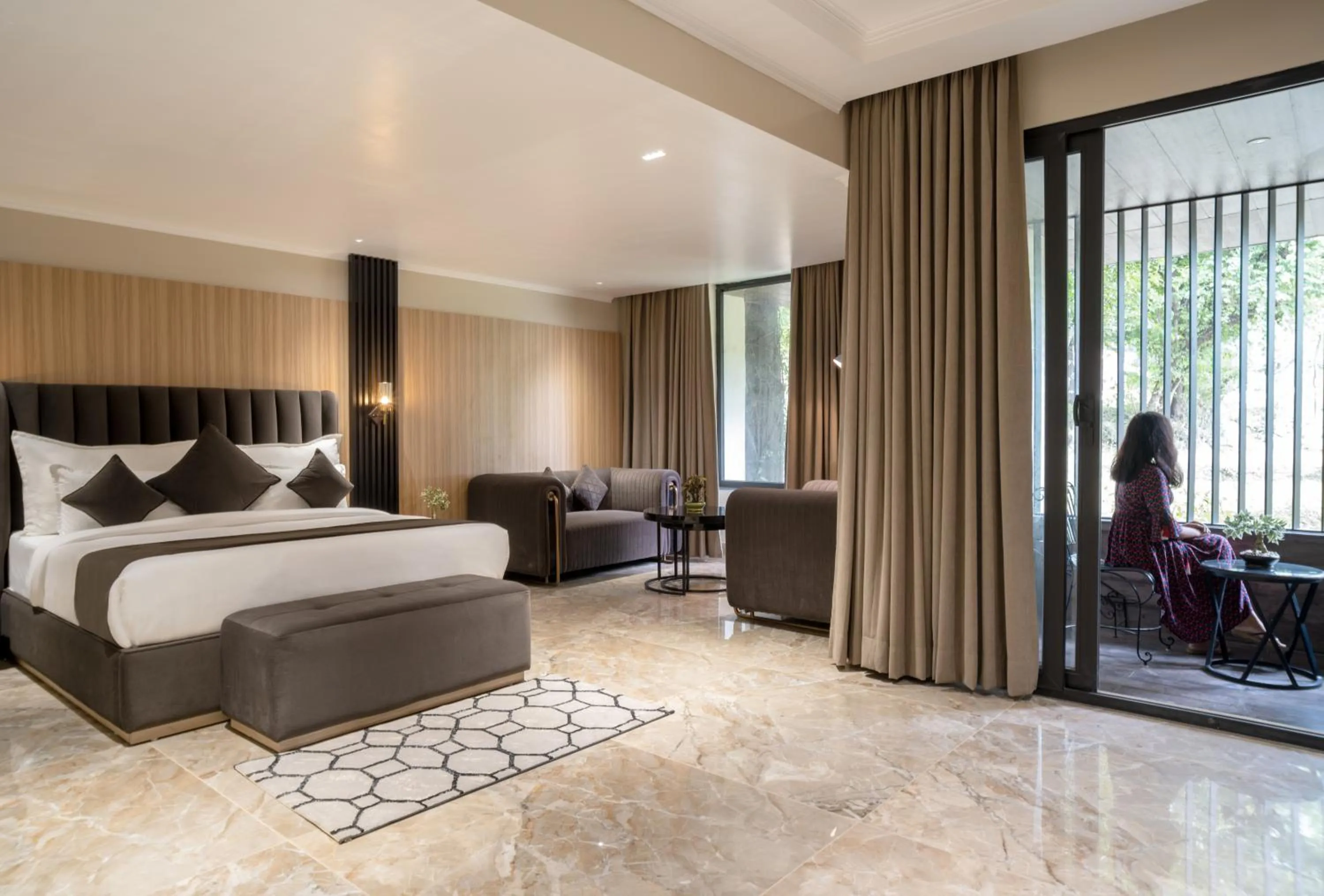 Bedroom, Bed in Alpine hotel and villas