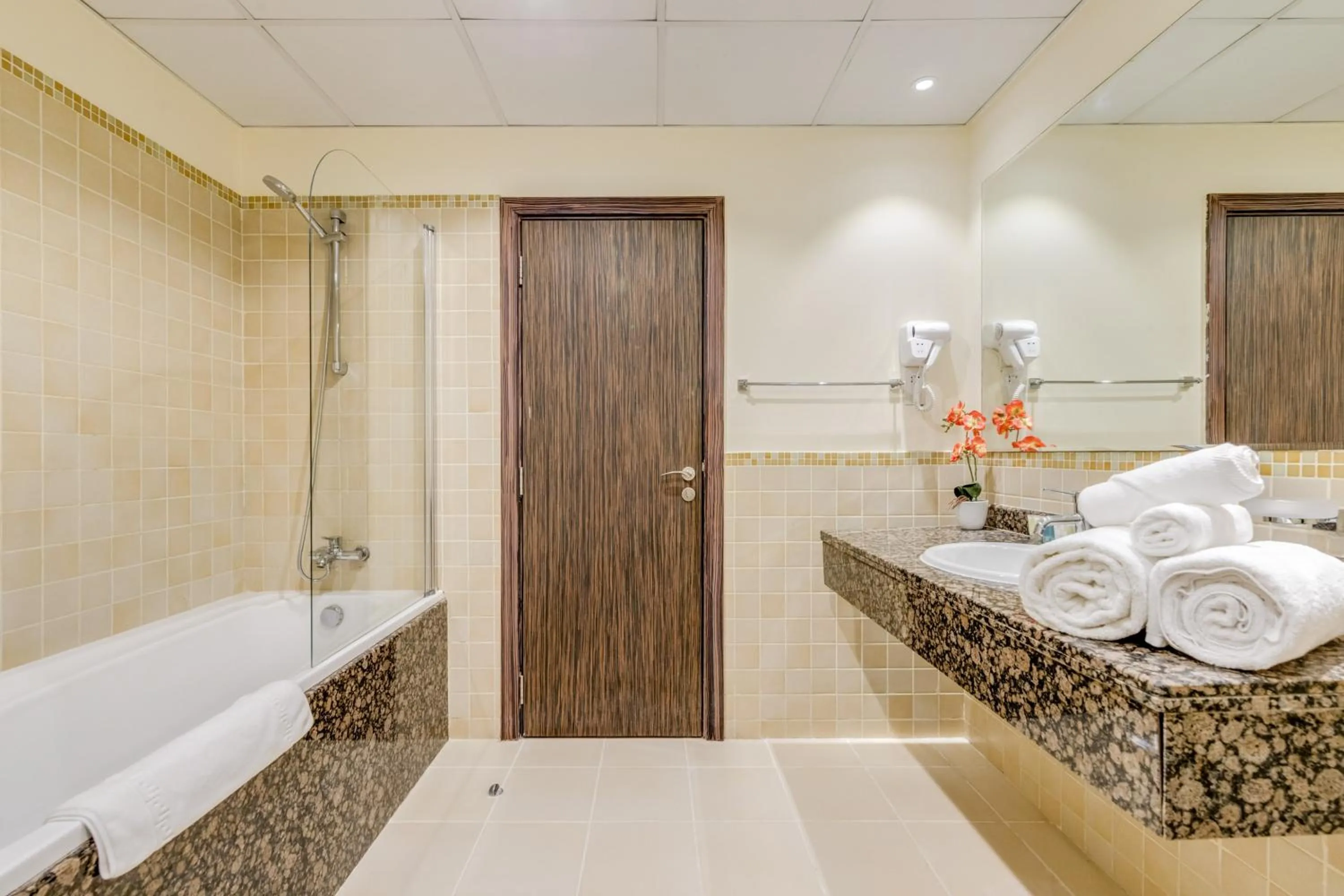 Bathroom in GLOBALSTAY. Modern Apartments steps to JBR Beach