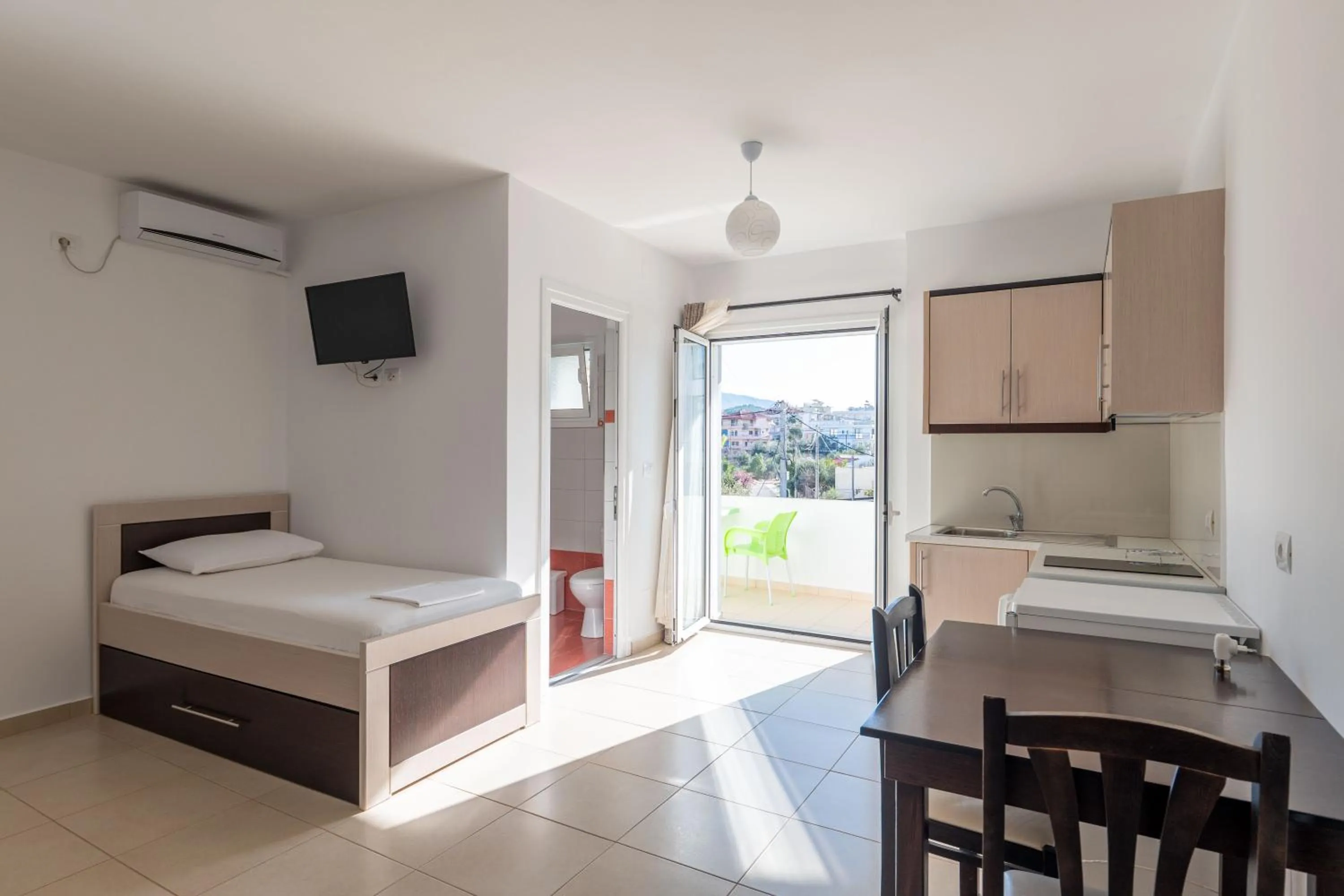 Bed in Apartments Aktea