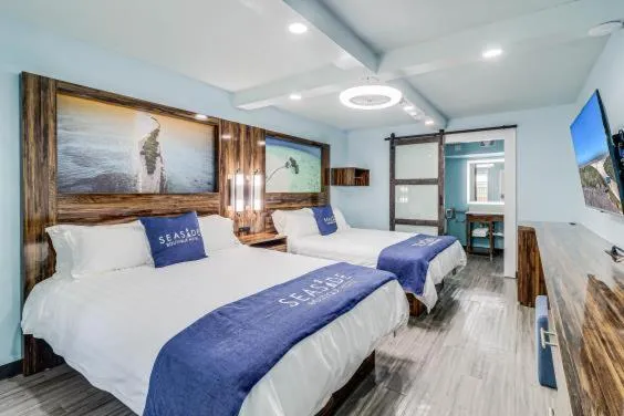 Bed in Seaside Boutique Hotel, Waves At Your Doorstep