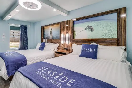 Bed in Seaside Boutique Hotel, Waves At Your Doorstep
