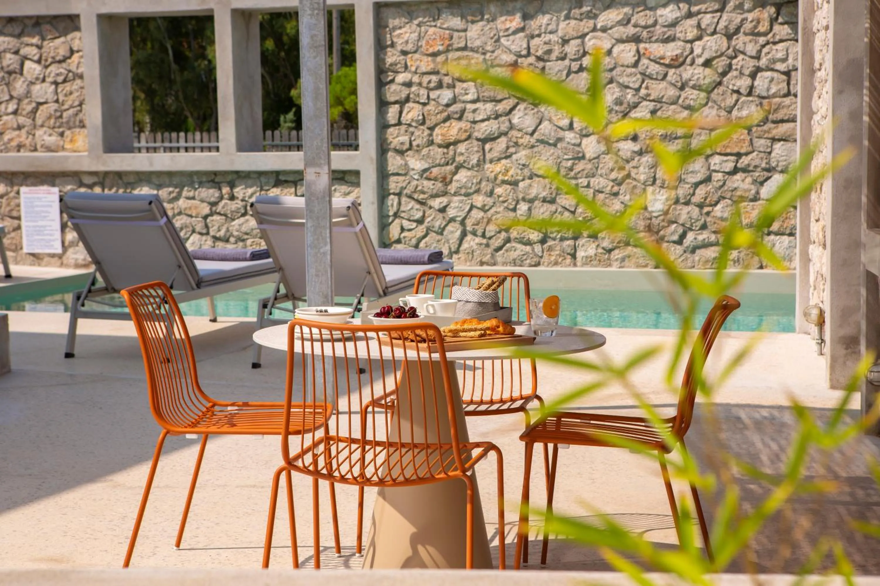 Inner courtyard view in Thines villas