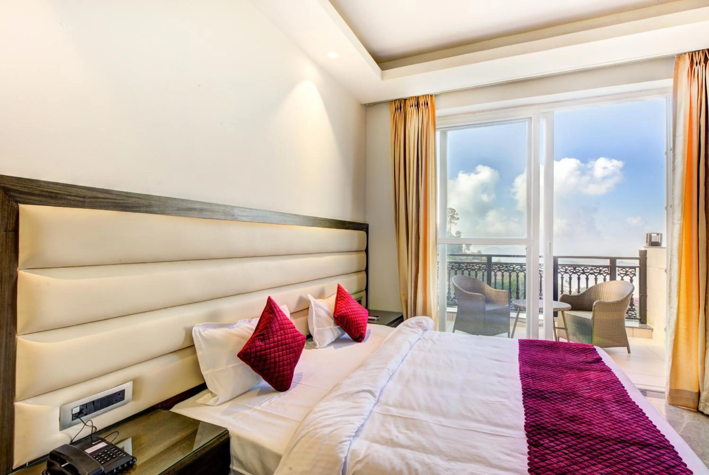 Bedroom, Bed in LUXE RESORTS - CENTRALLY HEATED AIR CONDITIONED HOTEL in THE HEART OF KASAULI