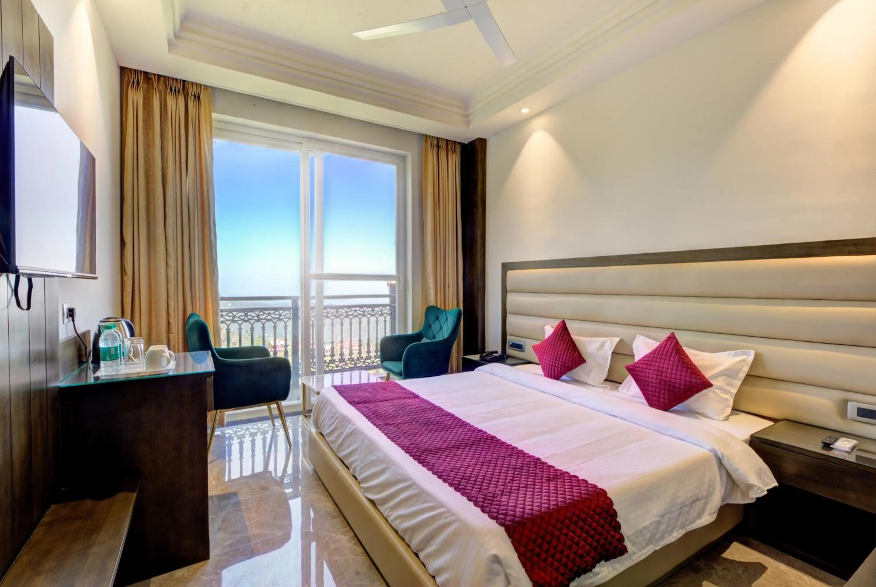 Bed in LUXE RESORTS - CENTRALLY HEATED AIR CONDITIONED HOTEL in THE HEART OF KASAULI