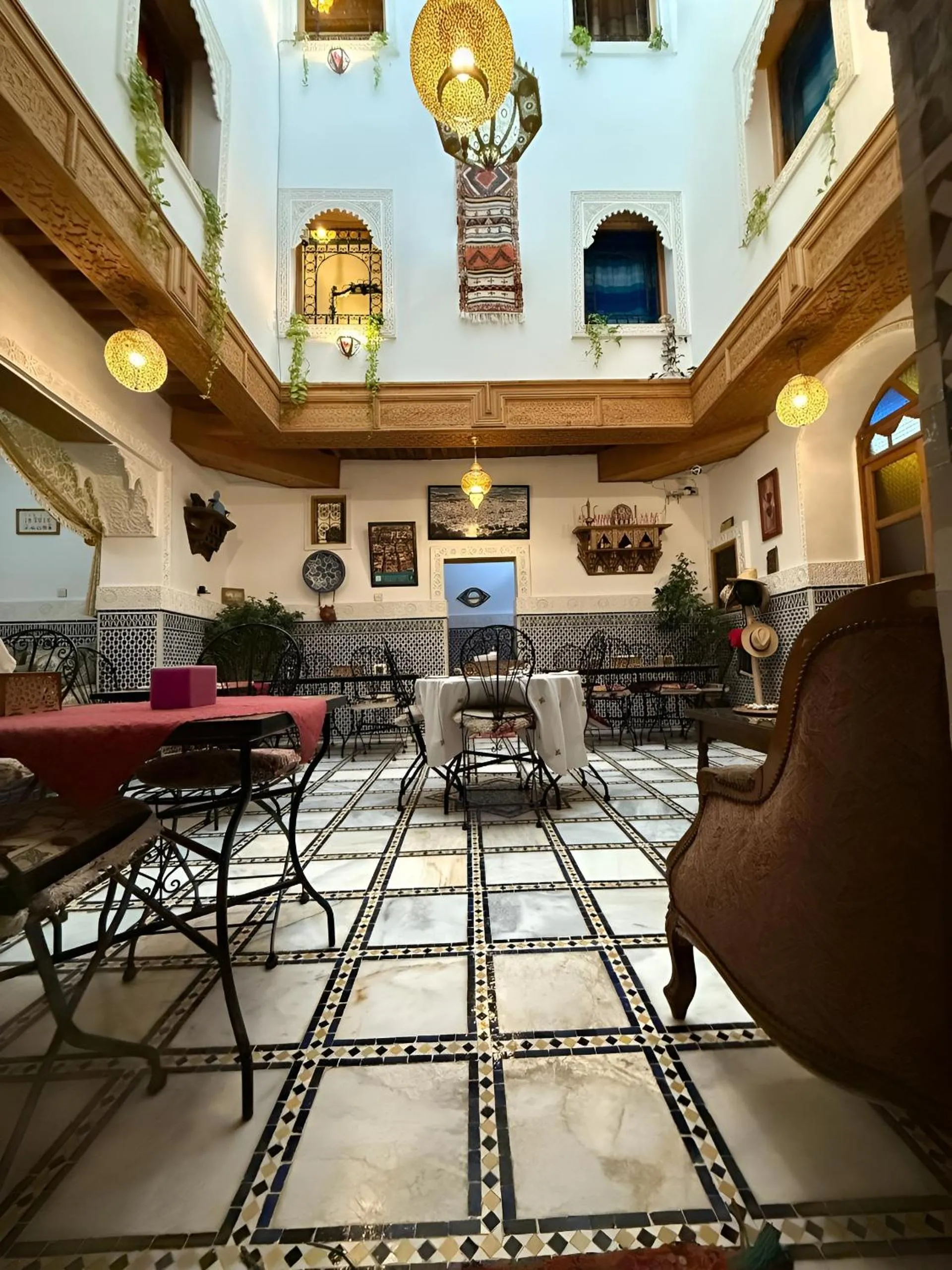 Seating area in Riad Tafoukt Palace