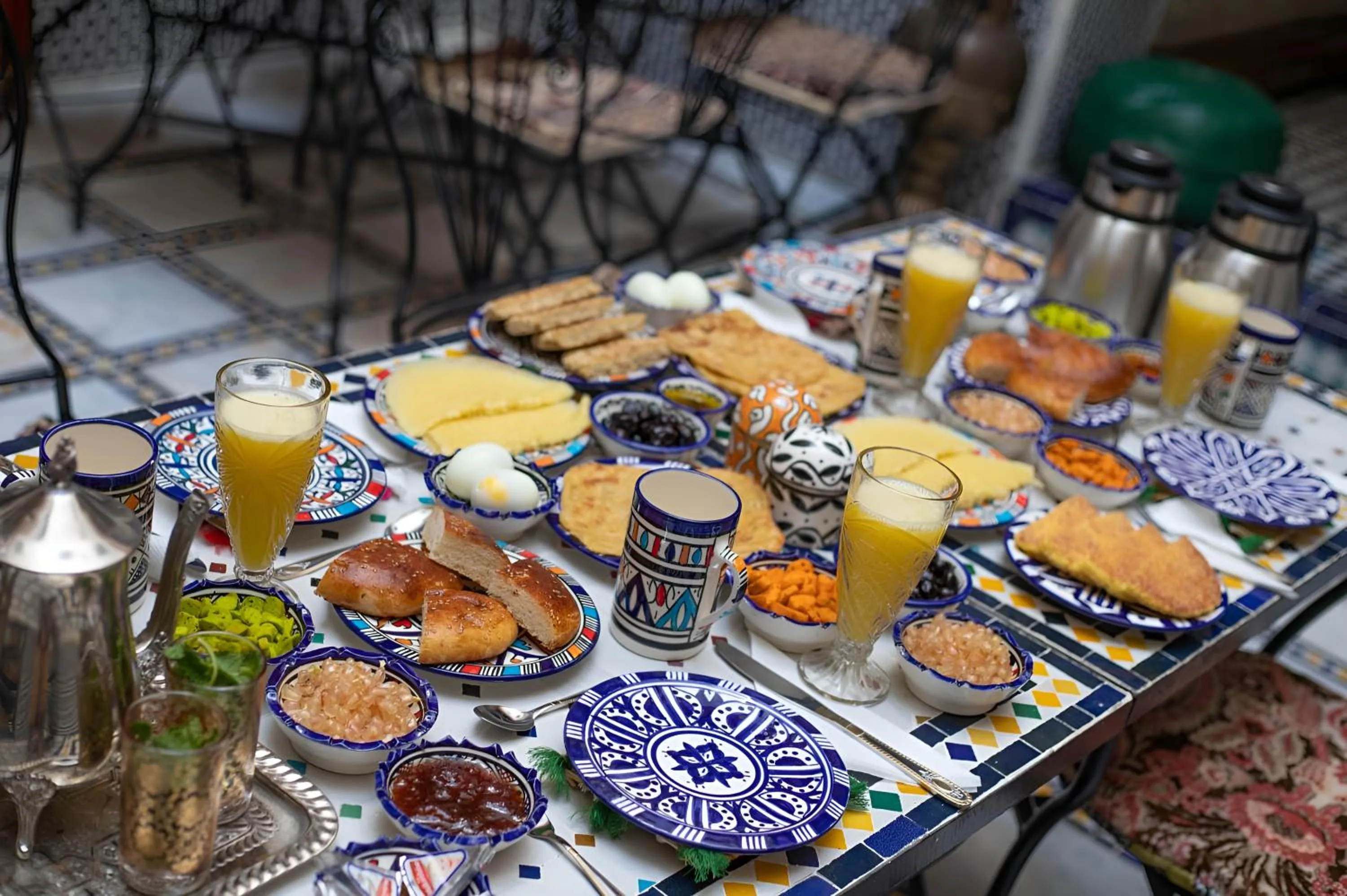 Food and drinks in Riad Tafoukt Palace