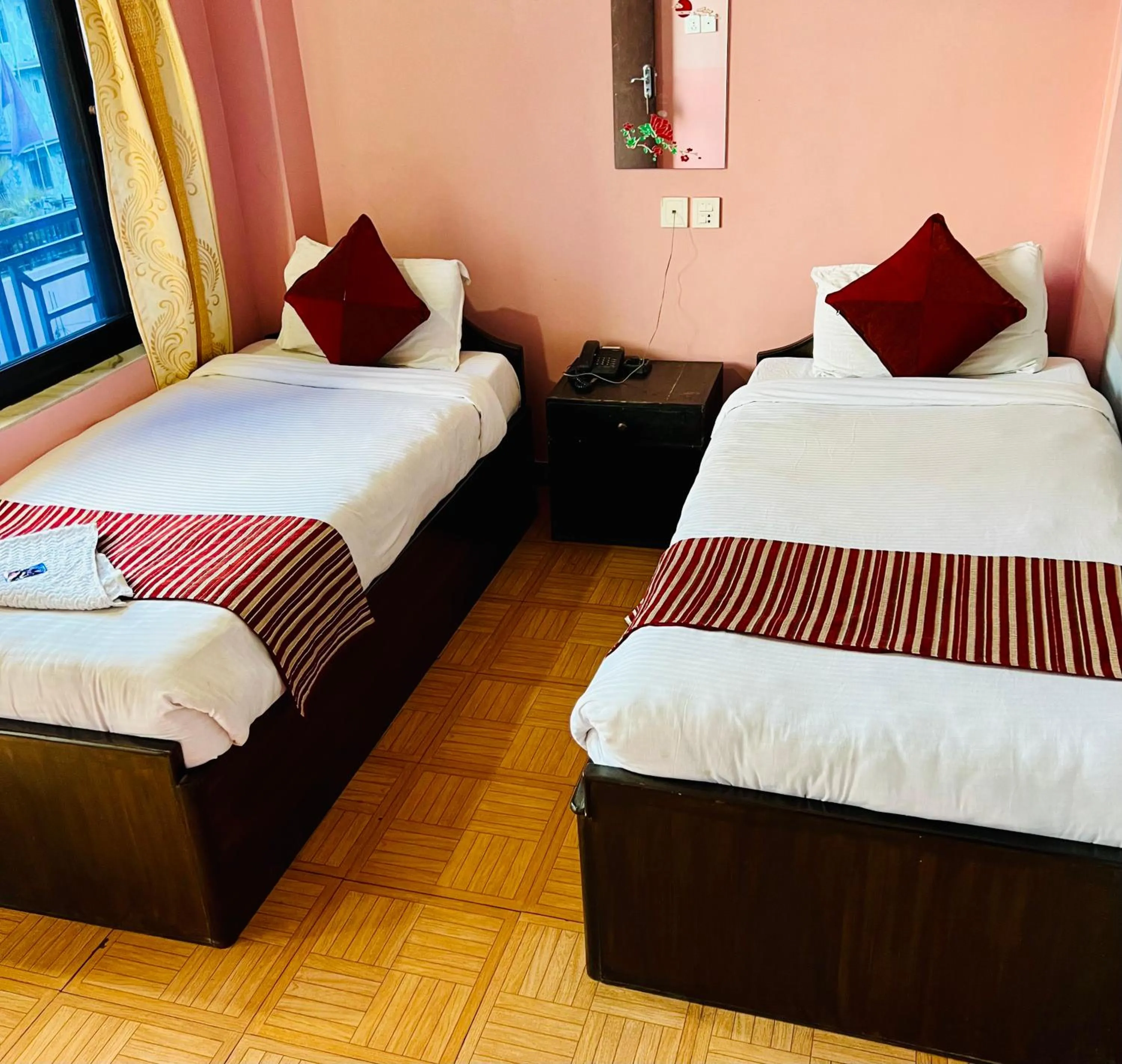 Bed in Hotel Donosti Pokhara