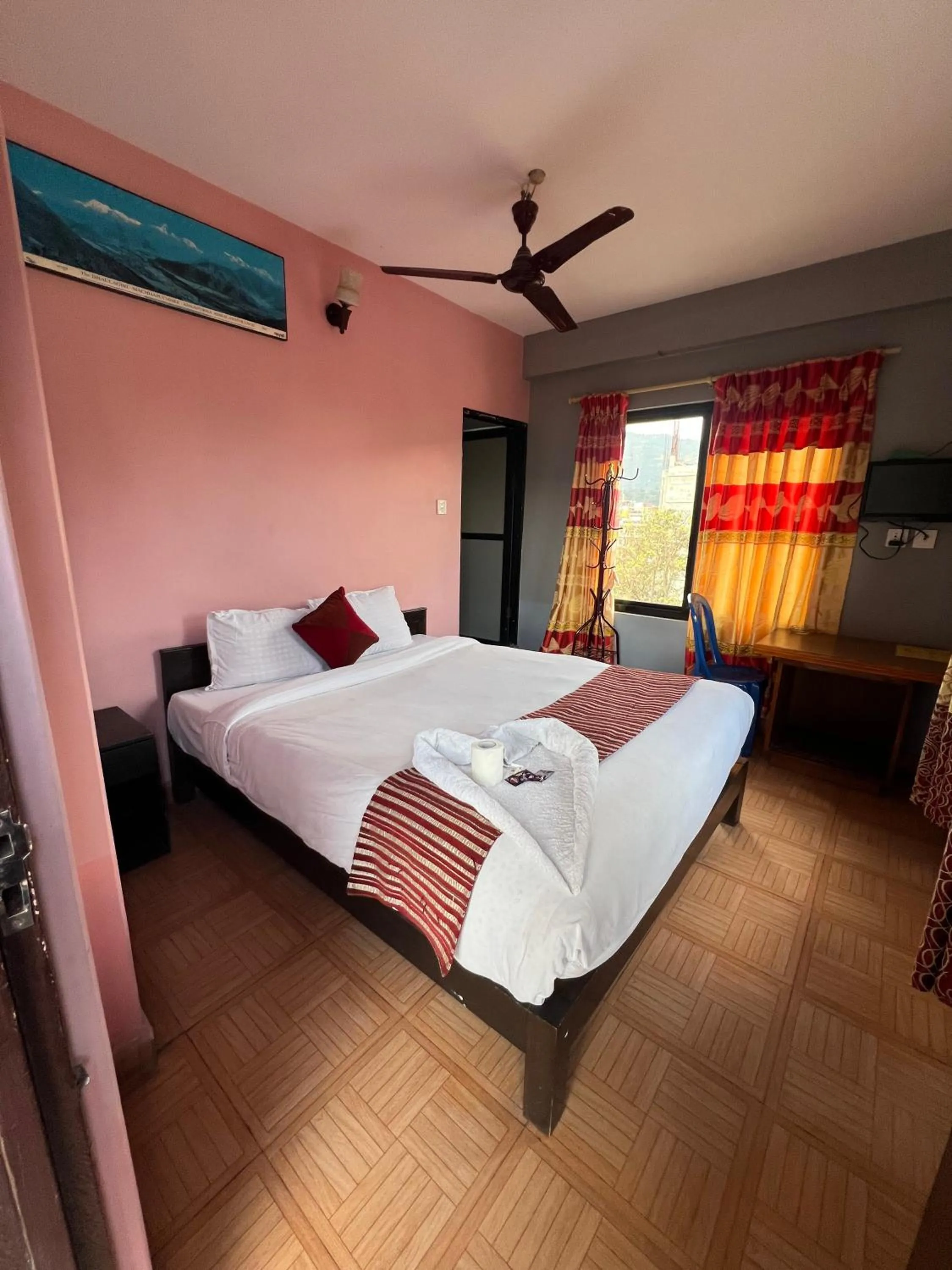 Bed in Hotel Donosti Pokhara