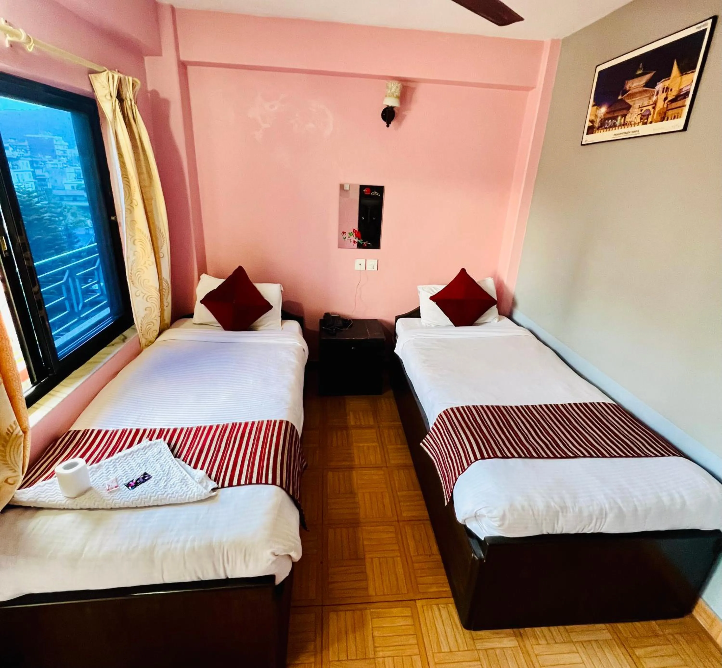 Bed in Hotel Donosti Pokhara