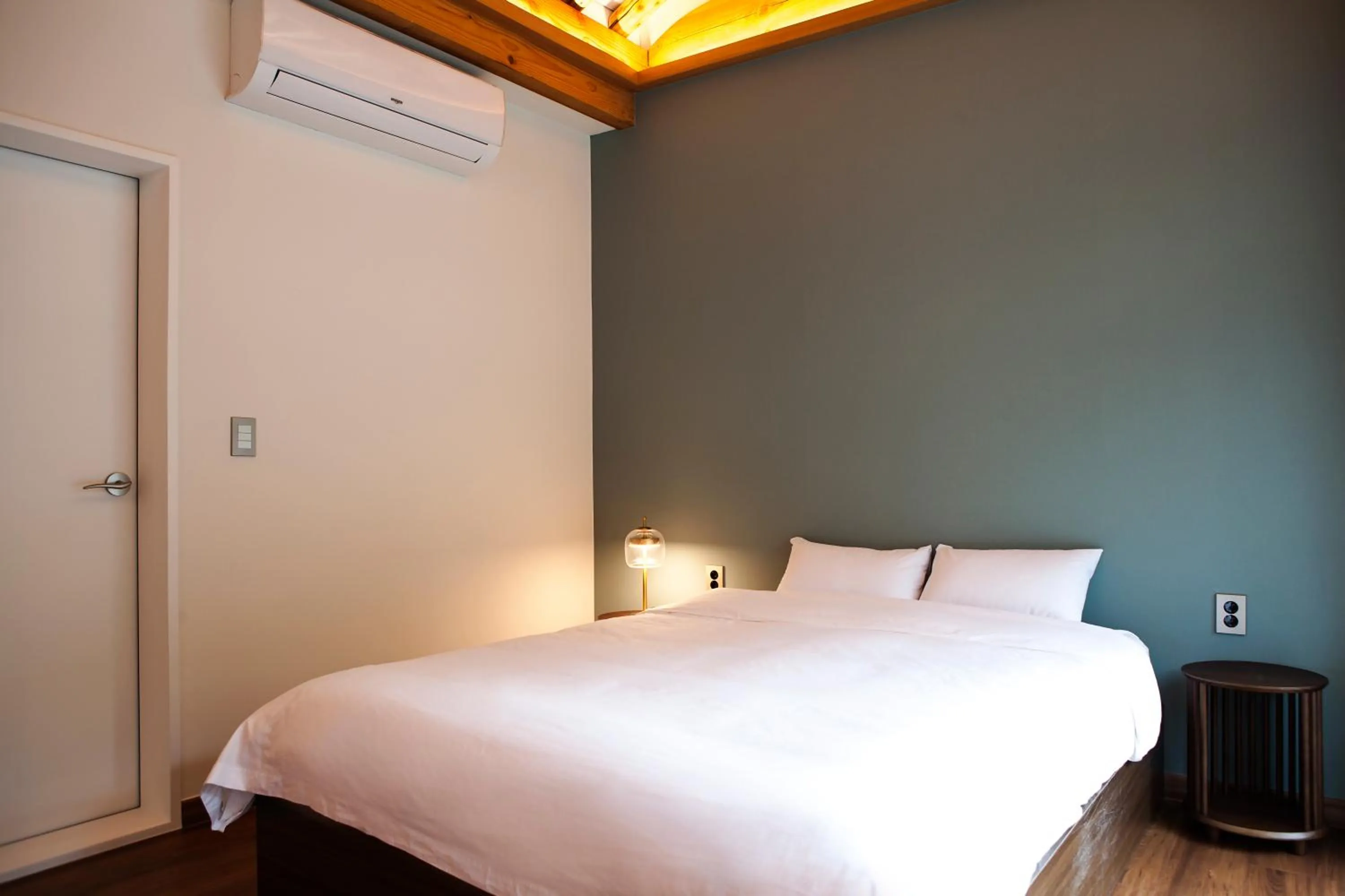 Bed in Hotelarrive Taean Tiann HanokBeachResort