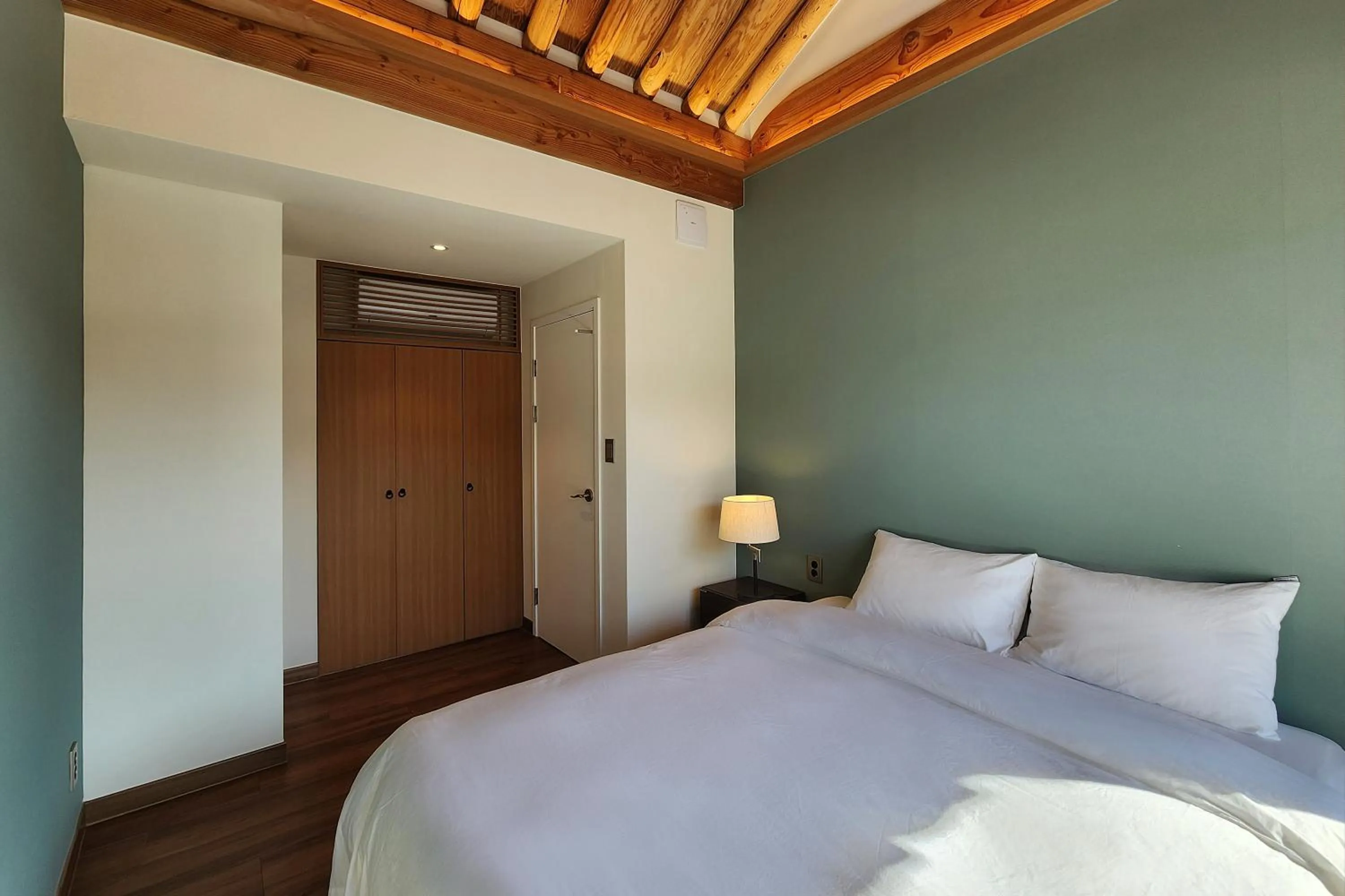 Bed in Hotelarrive Taean Tiann HanokBeachResort