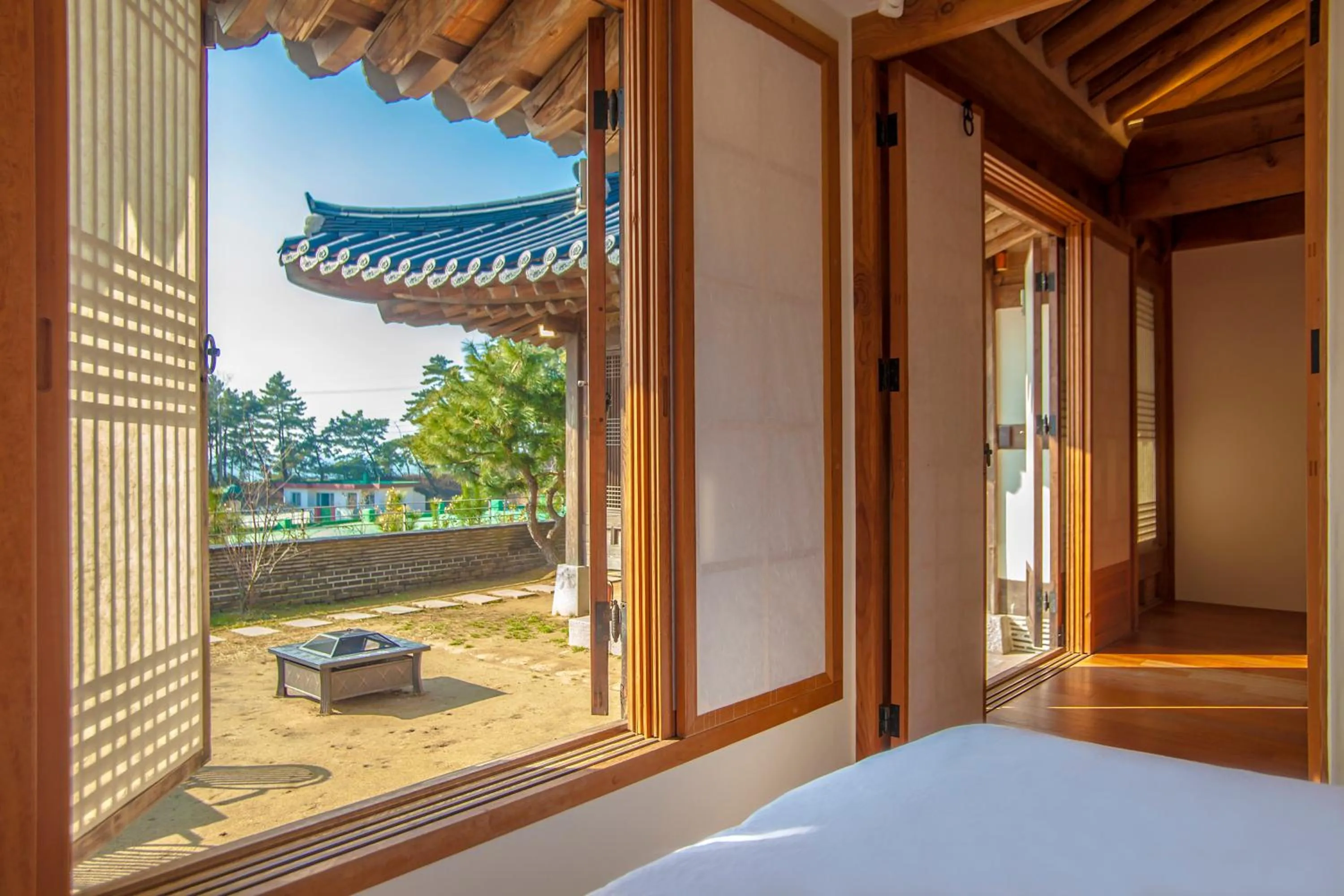 Bed in Hotelarrive Taean Tiann HanokBeachResort