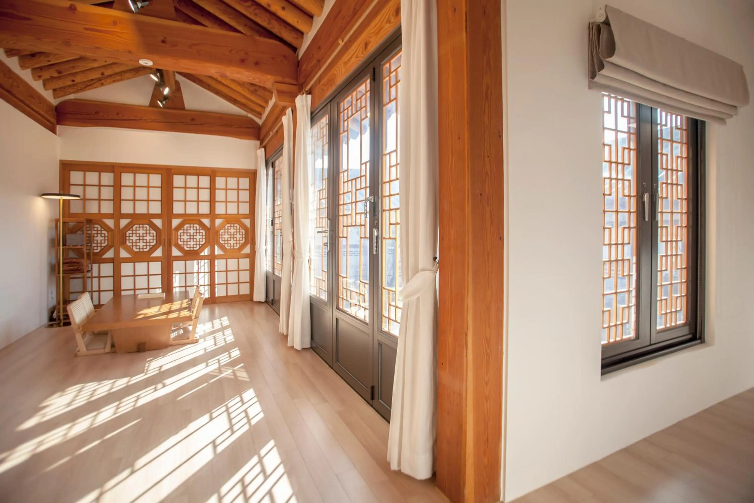 Bed in Hotelarrive Taean Tiann HanokBeachResort