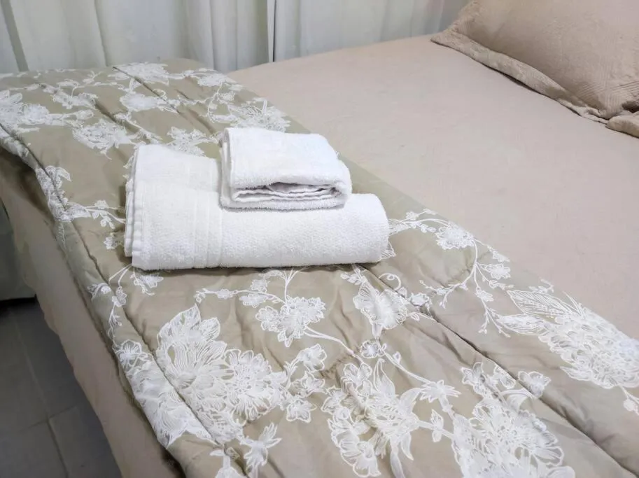 Bed in Fabuloso Apartamento central em Curitiba