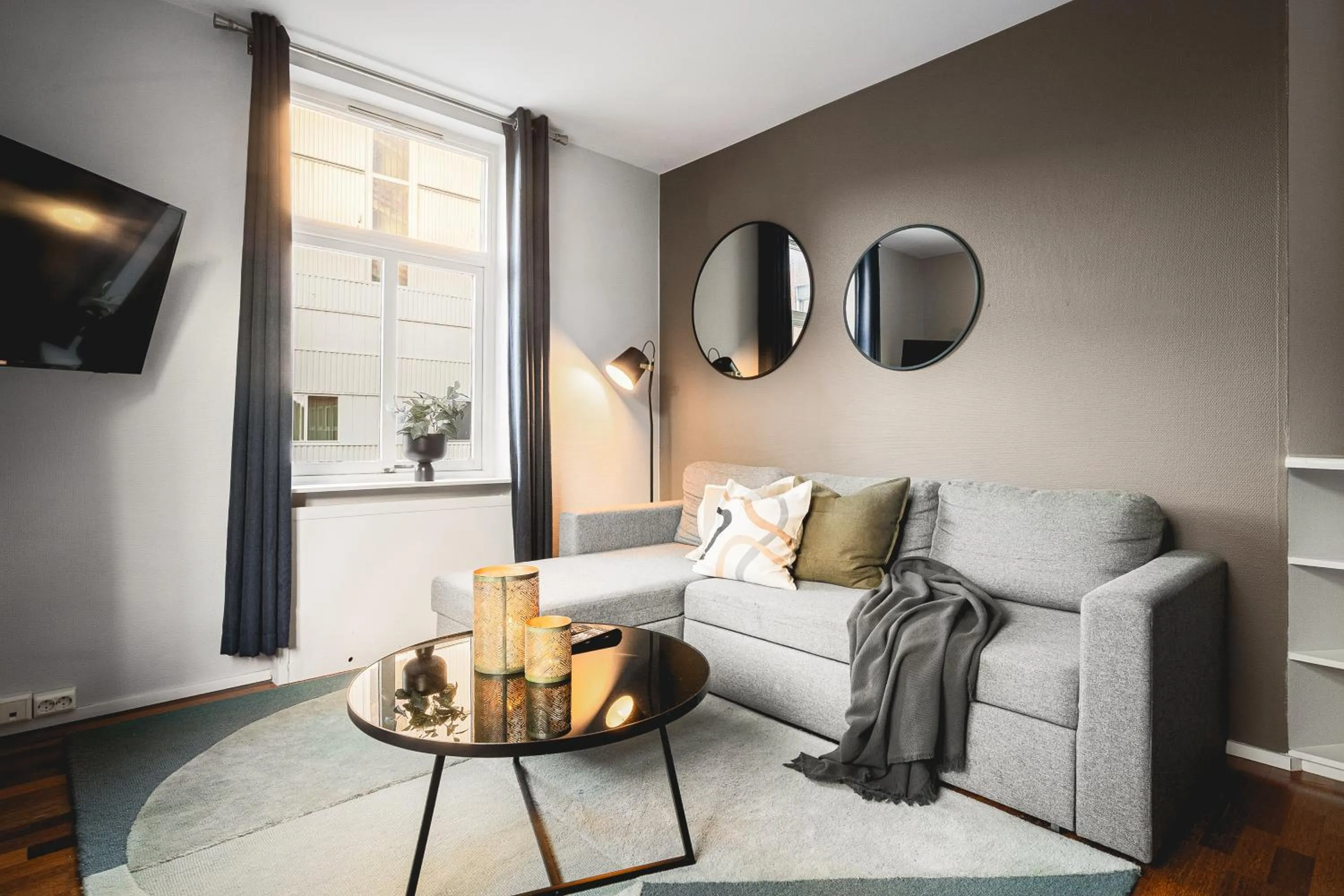 Living room in Enter Amalie Apartment Hotel